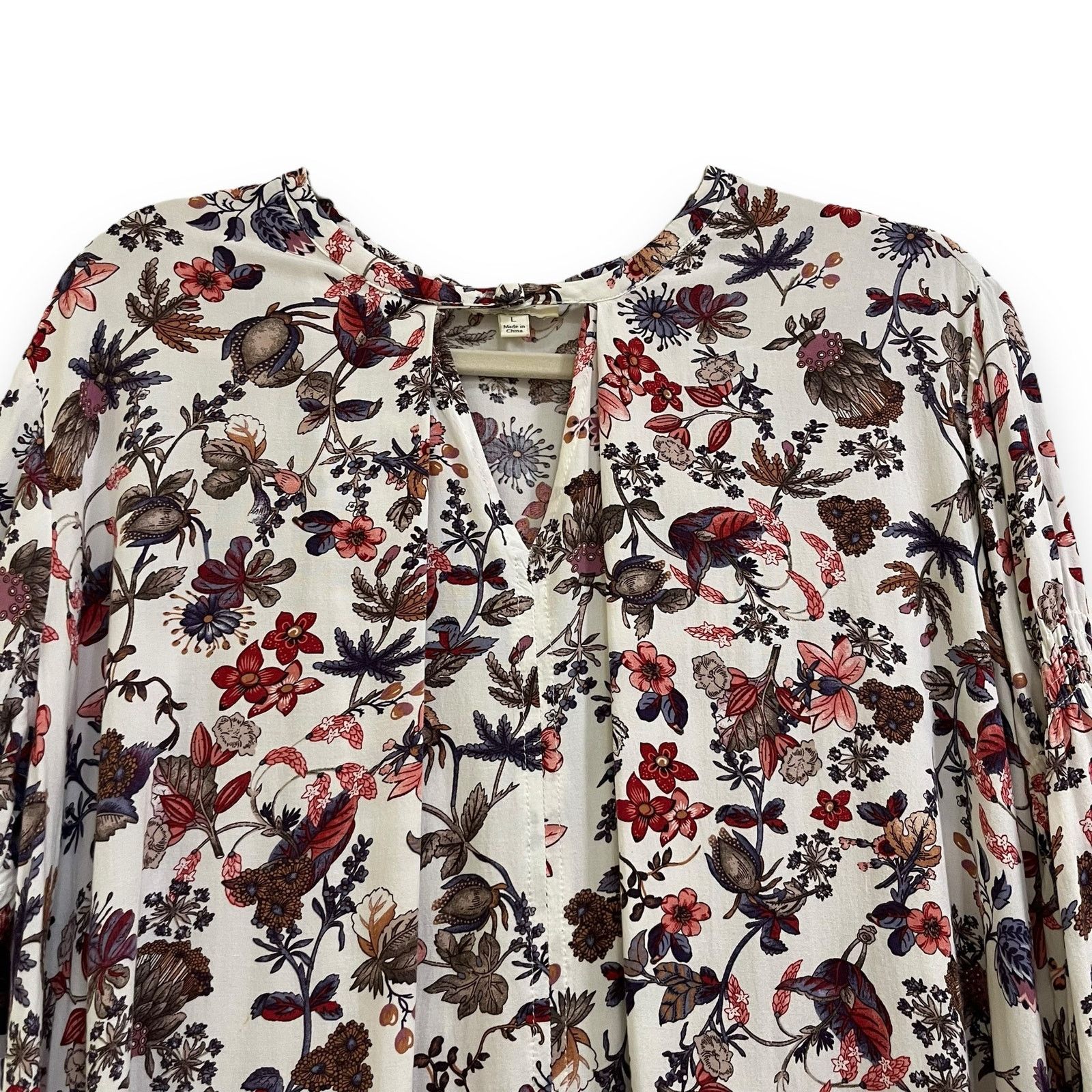 Other Umgee boho floral long sleeve tunic dress Size L / US 10 / IT 46 - 4 Thumbnail