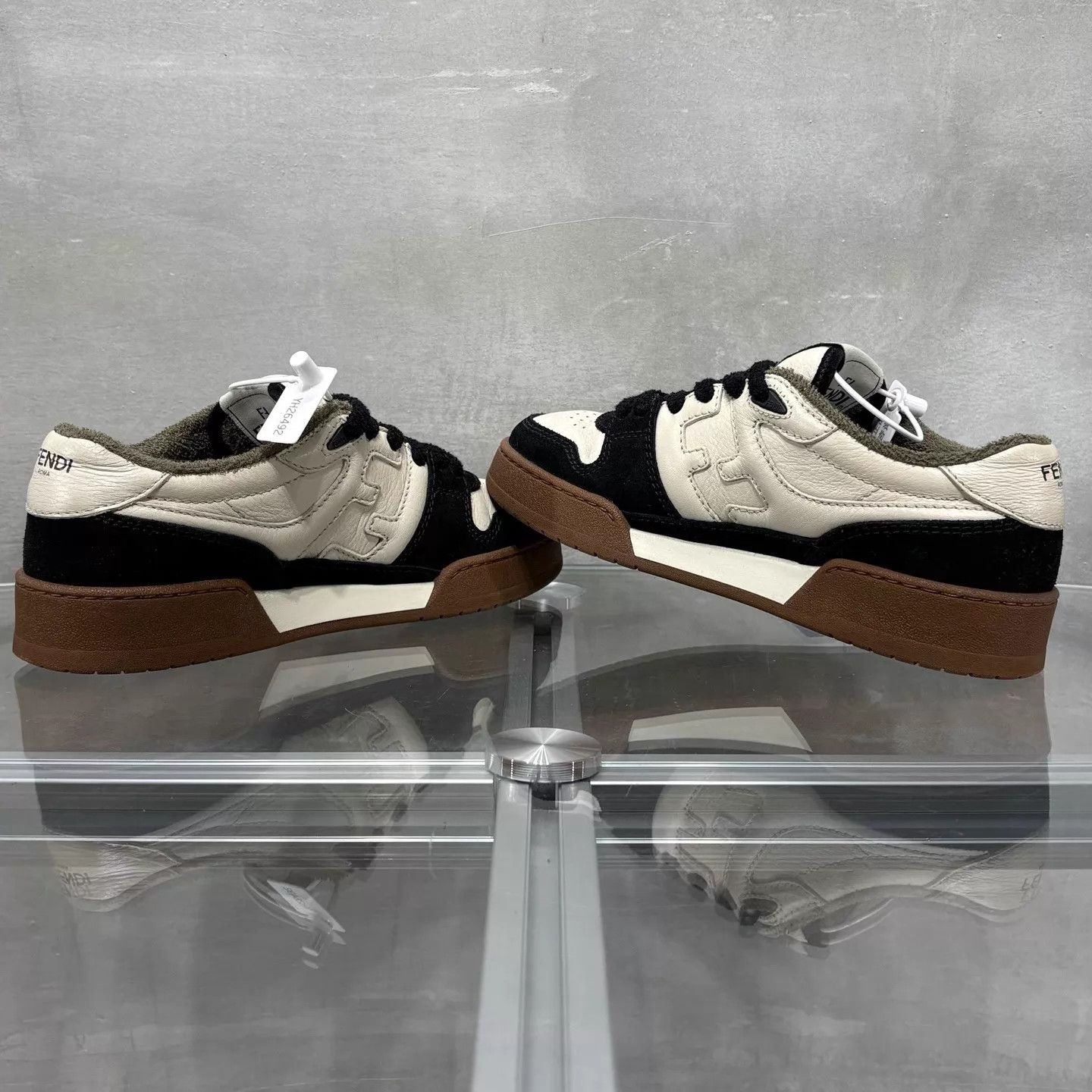 Fendi Fendi Match Black White Brown Sneakers 37 Size US 6.5 / IT 36.5 - 5 Thumbnail