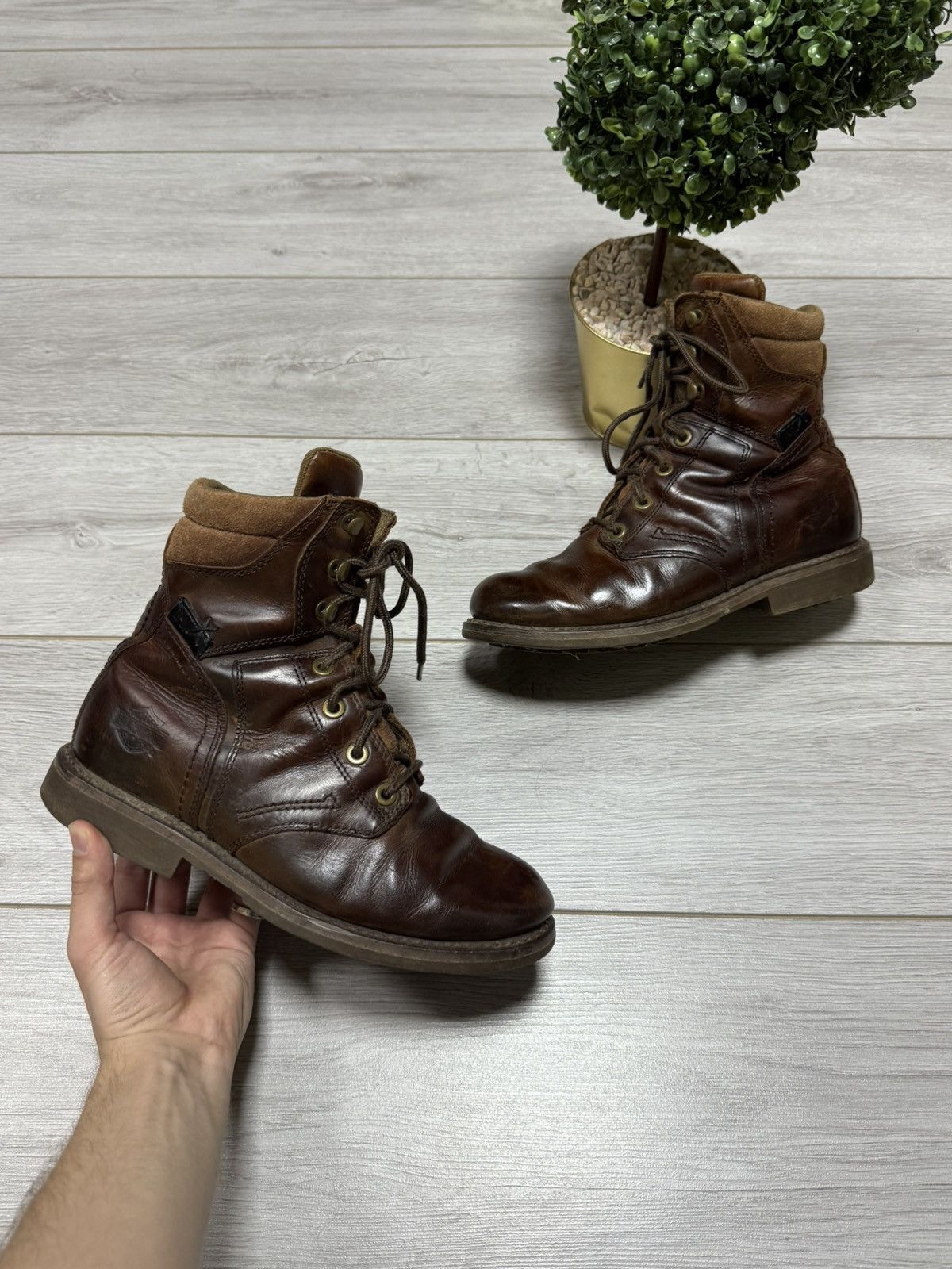 Harley Davidson Harley Davidson boots moto USA leather high Size US 8 / EU 41 - 1 Thumbnail
