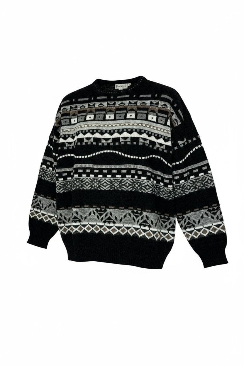 Japanese Brand Knit Cozy Vintage Sweater Knitwear Multi-Pattern Size US M / EU 48-50 / 2 - 2 Thumbnail