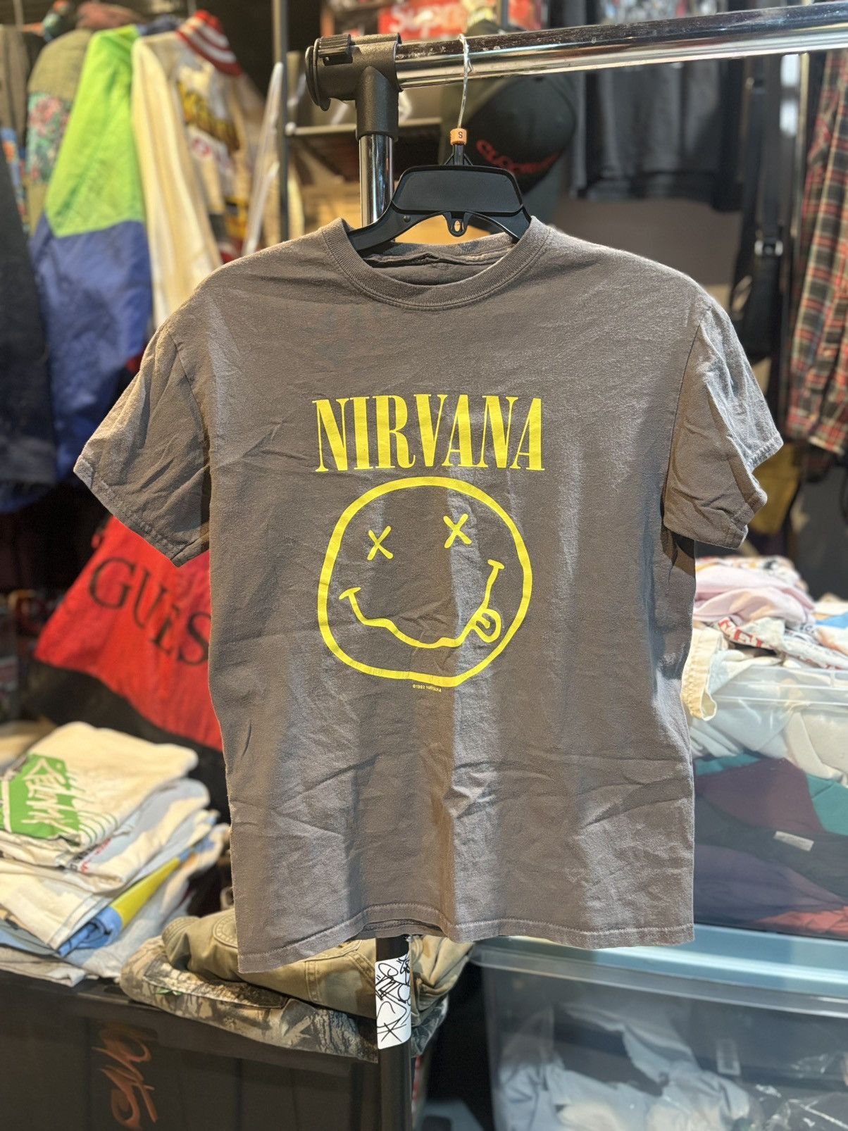Nirvana 1992 Vintage Nirvana Smiley Face Tee Size US S / EU 44-46 / 1 - 1 Thumbnail