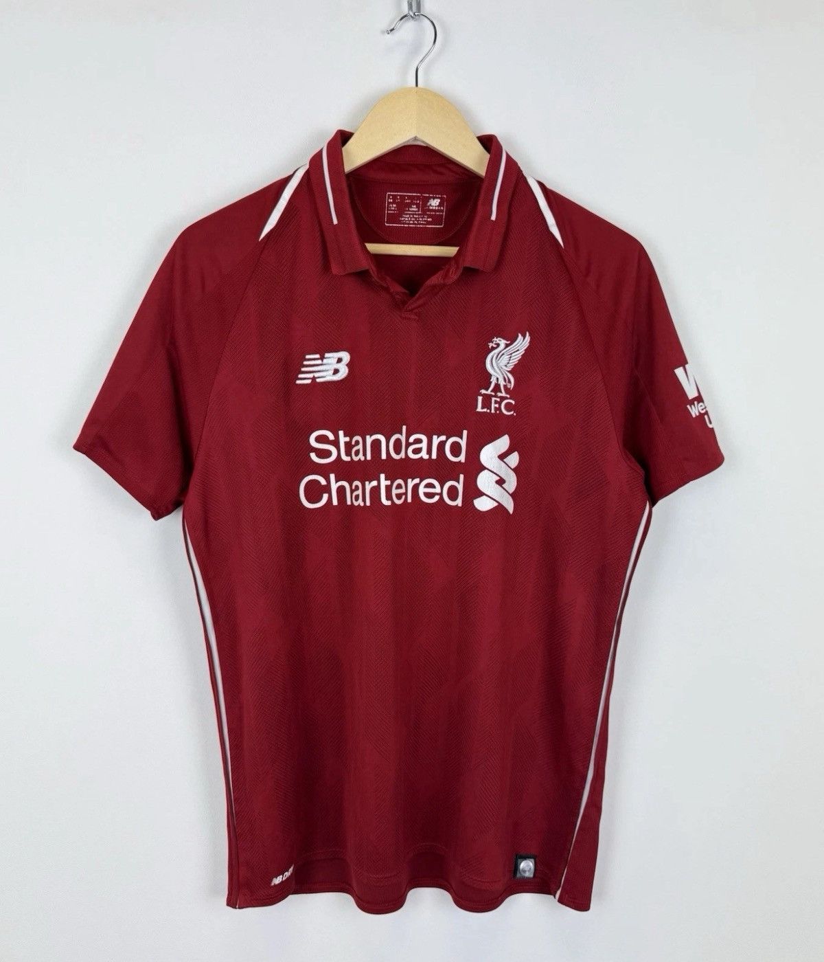 New Balance Liverpool 2018 2019 Home Soccer Jersey Football Shirt Top Size US M / EU 48-50 / 2 - 1 Thumbnail