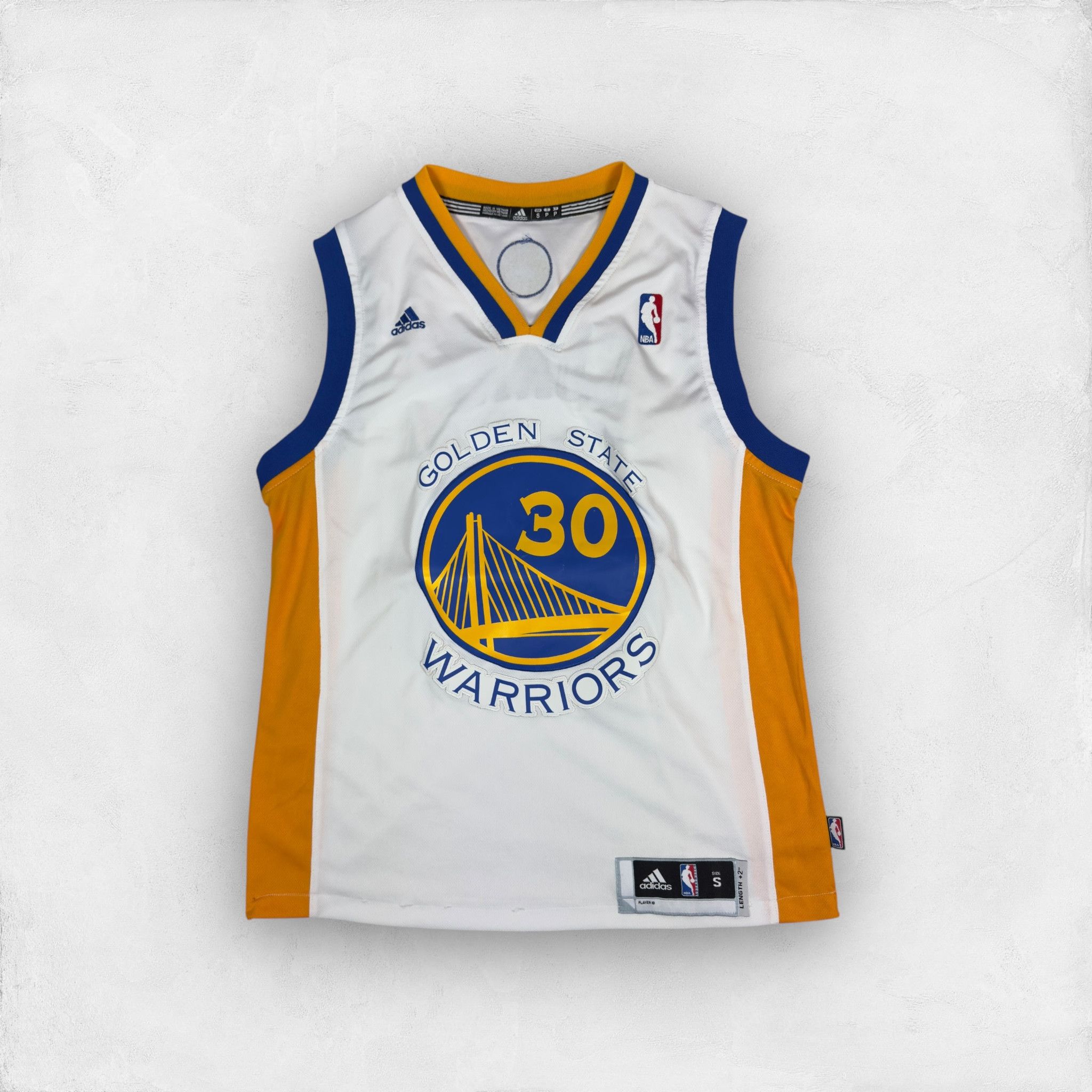 Adidas × NBA Adidas Mens Golden State Warriors Stephen Curry Jersey Small Size US S / EU 44-46 / 1 - 1 Thumbnail