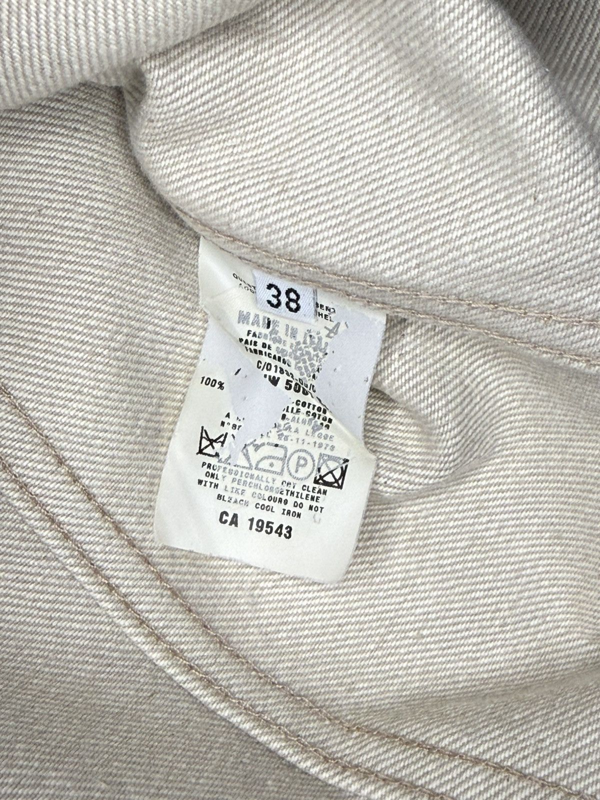Helmut Lang 90s Helmut Lang Denim Trucker Jacket Beige Size US XS / EU 42 / 0 - 4 Thumbnail