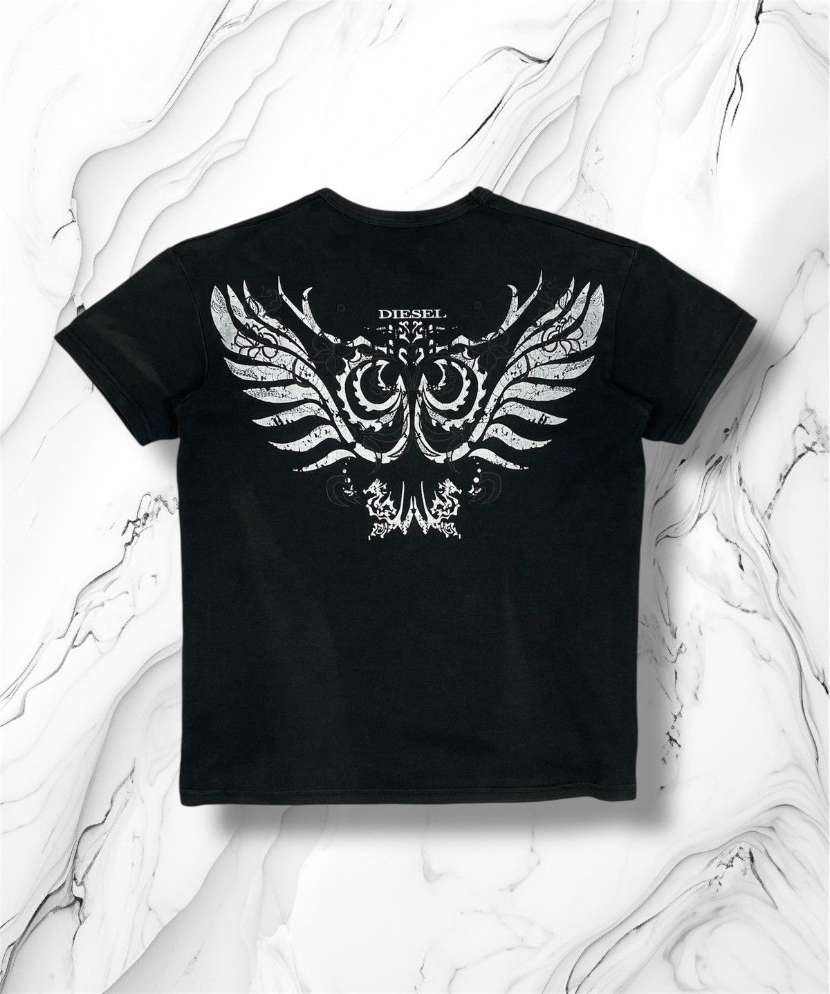 Diesel Vintage Diesel Archival Graphic Wing T-Shirt Faded Black Size US L / EU 52-54 / 3 - 1 Thumbnail
