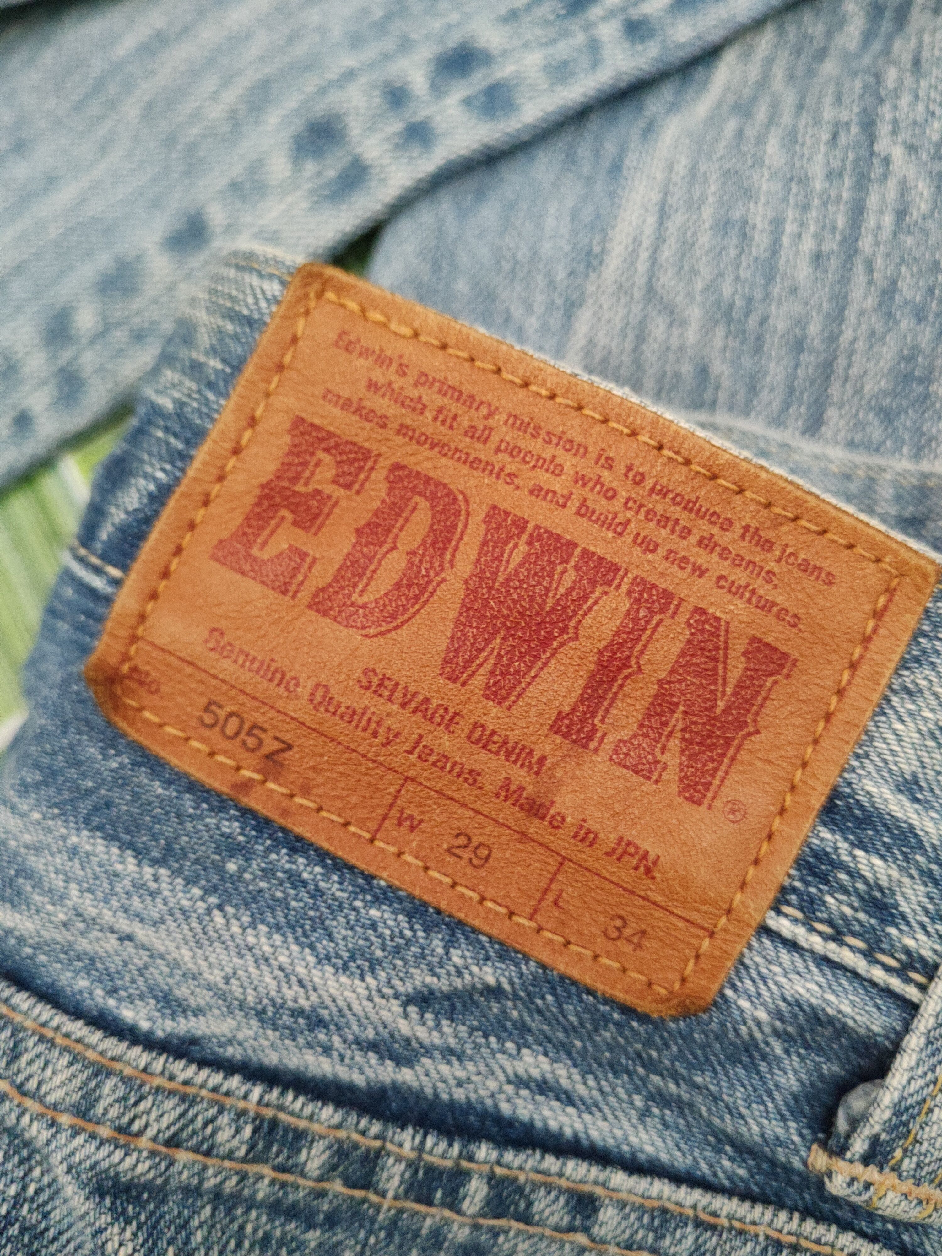 Edwin Edwin Blue Distressed Ripped Jeans #S2887 Size US 33 - 13 Thumbnail