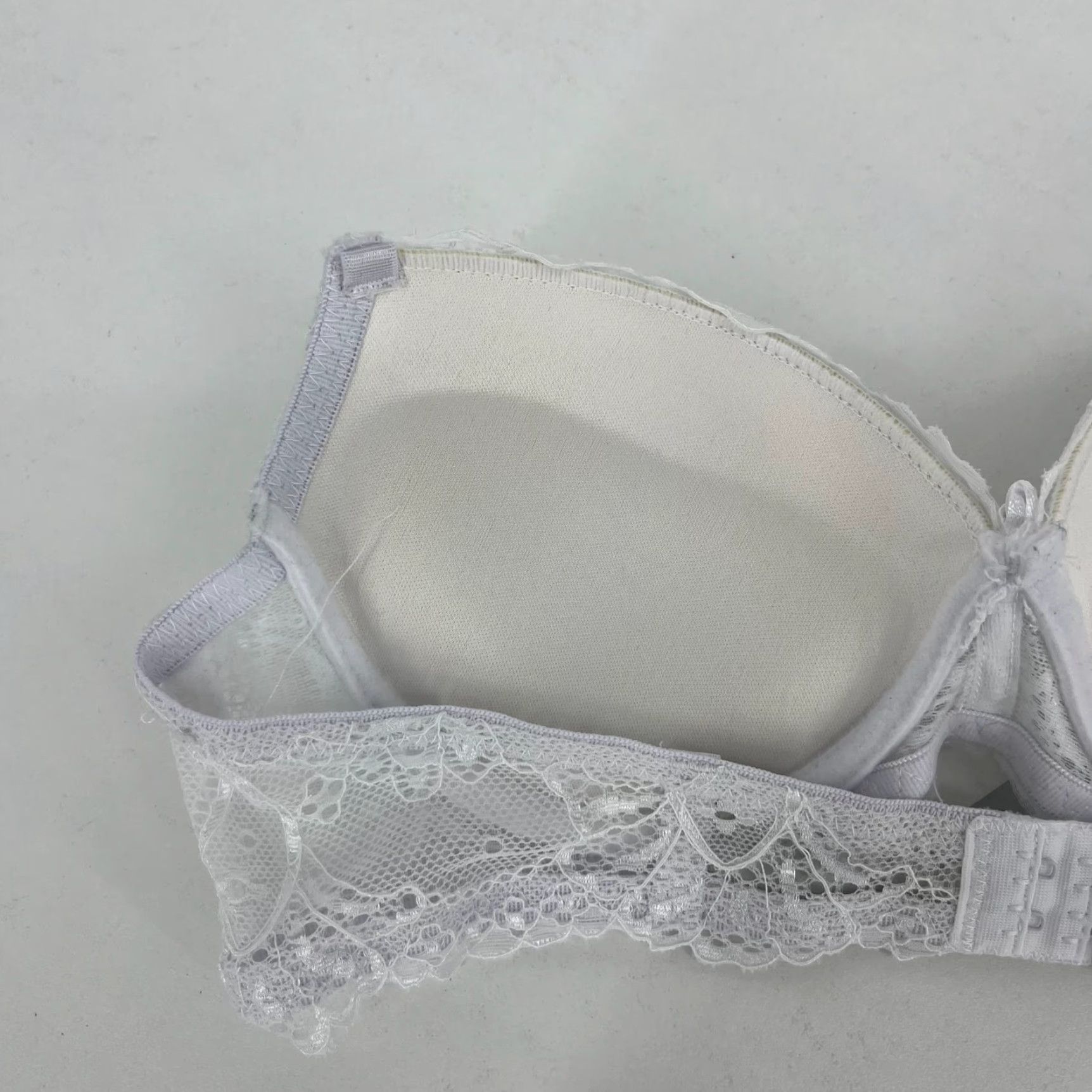 Vintage Sophie B. Bra Women 34B White Lace Underwired T-Shirt Bra Adjustable Strap Size ONE SIZE - 5 Thumbnail