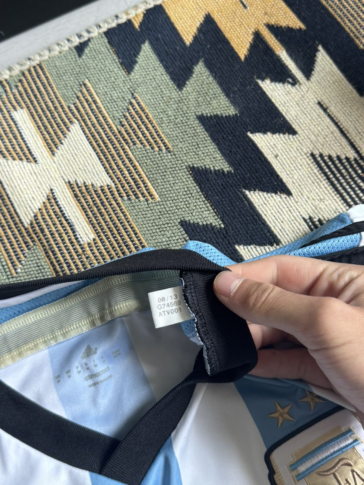 Adidas Vintage Adidas Argentina 2013/15 Blockcore Home Jersey Size US M / EU 48-50 / 2 - 12 Thumbnail