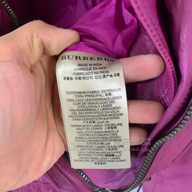 Burberry Burberry Pink Leather Women's Jacket. Size XXS / US 00 / IT 34 - 5 Thumbnail