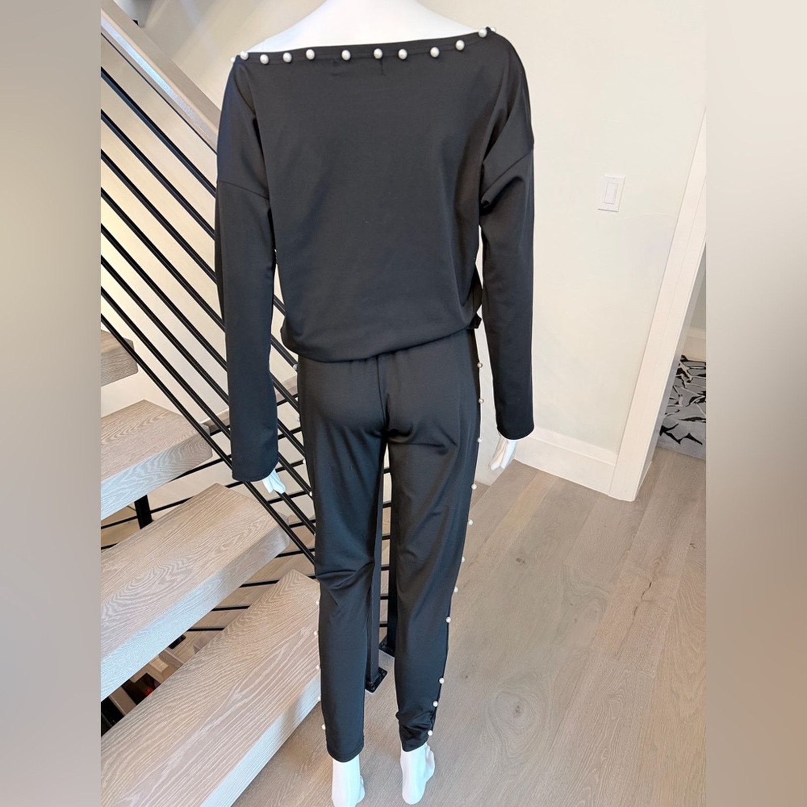 Other New Y2K Black Pearl-Embellished Lounge Set size XS/S/M Size 26" / US 2 / IT 38 - 12 Thumbnail