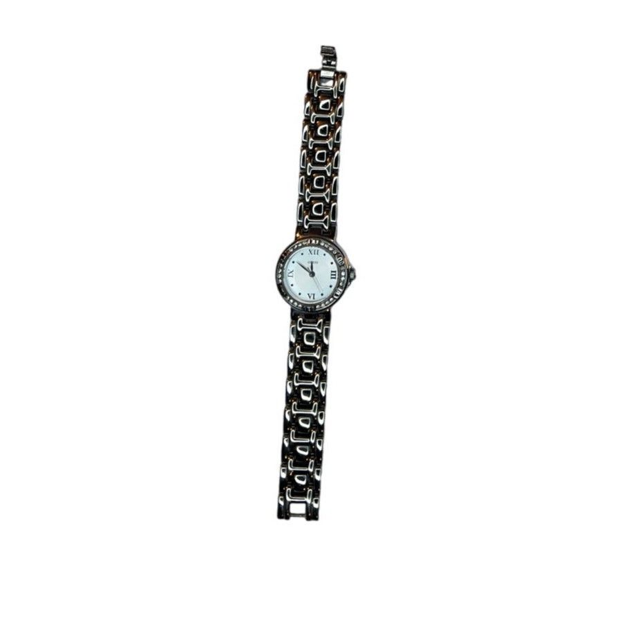 Guess GUESS Silver Rhinestone Bezel Watch Y2K Glam Bracelet Size ONE SIZE - 2 Thumbnail