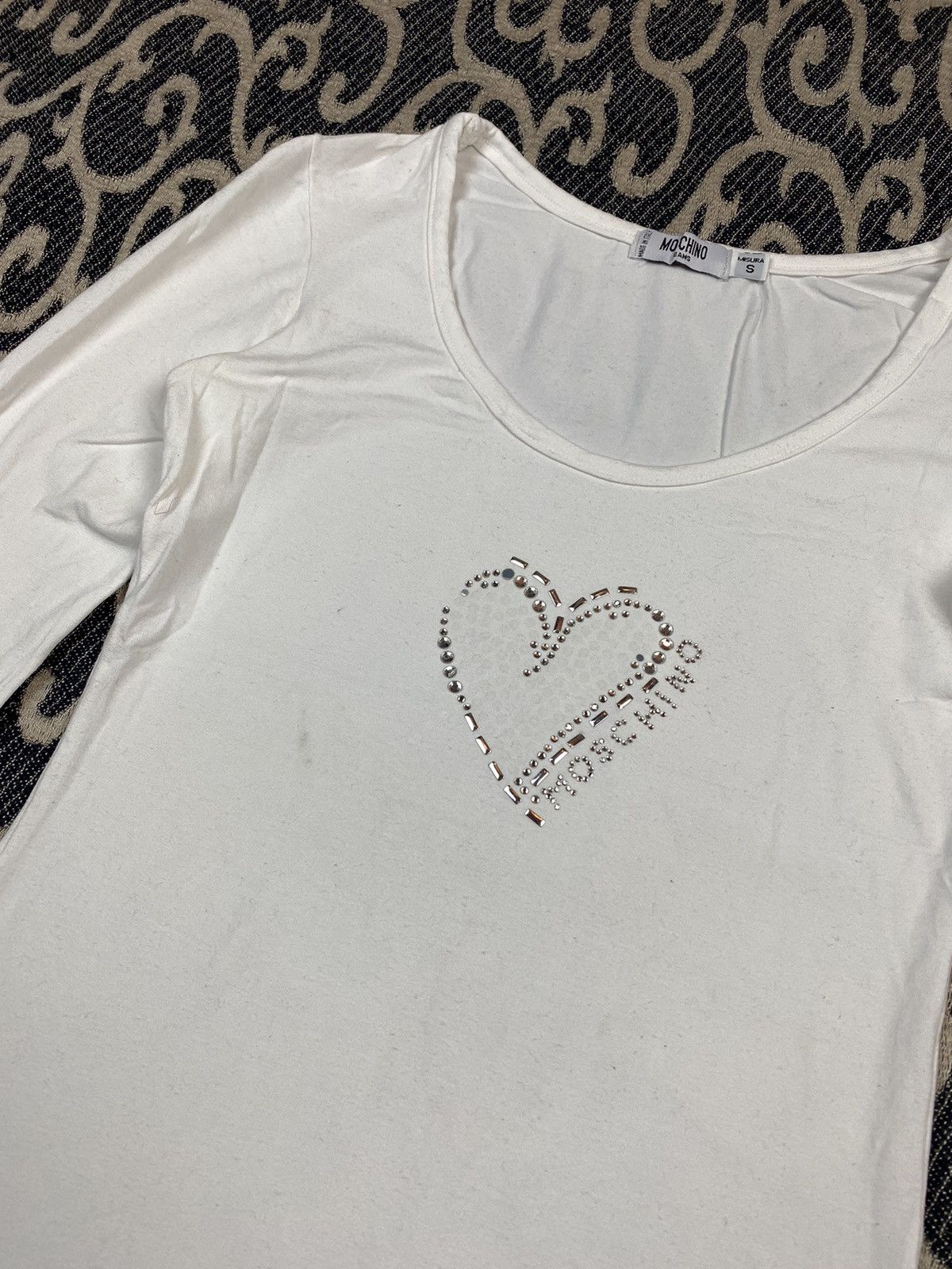 Love Moschino × Moschino Vintage 00s MOSCHINO Couture Ladies Longsleeve Glamour Size S / US 4 / IT 40 - 4 Thumbnail