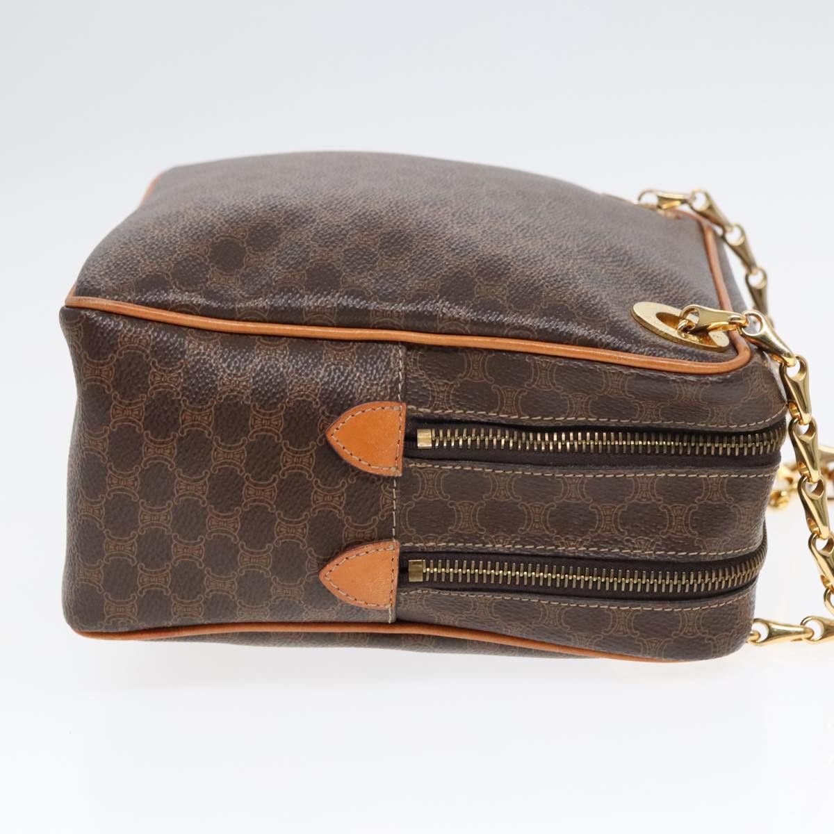 Celine CELINE Macadam Canvas Shoulder Bag Pvc Leather Brown Gold Size ONE SIZE - 4 Thumbnail