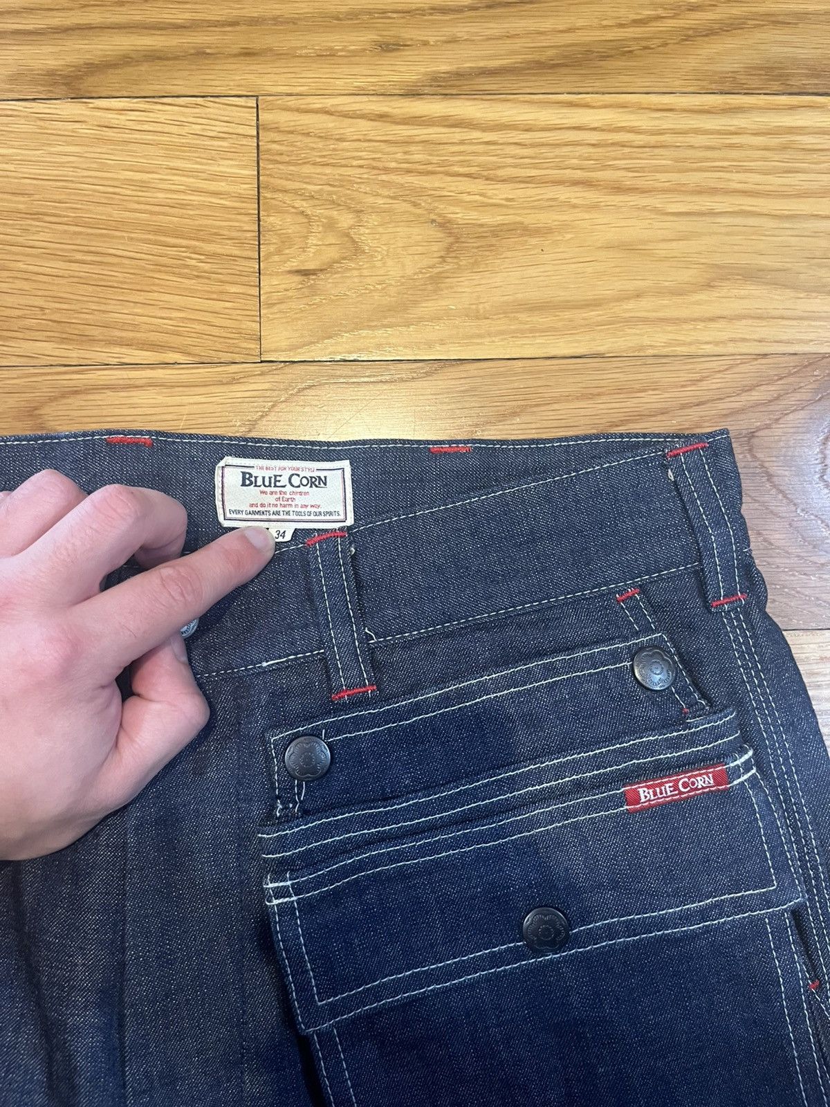 Japanese Brand Blue Corn Denim Size US 33 - 2 Thumbnail