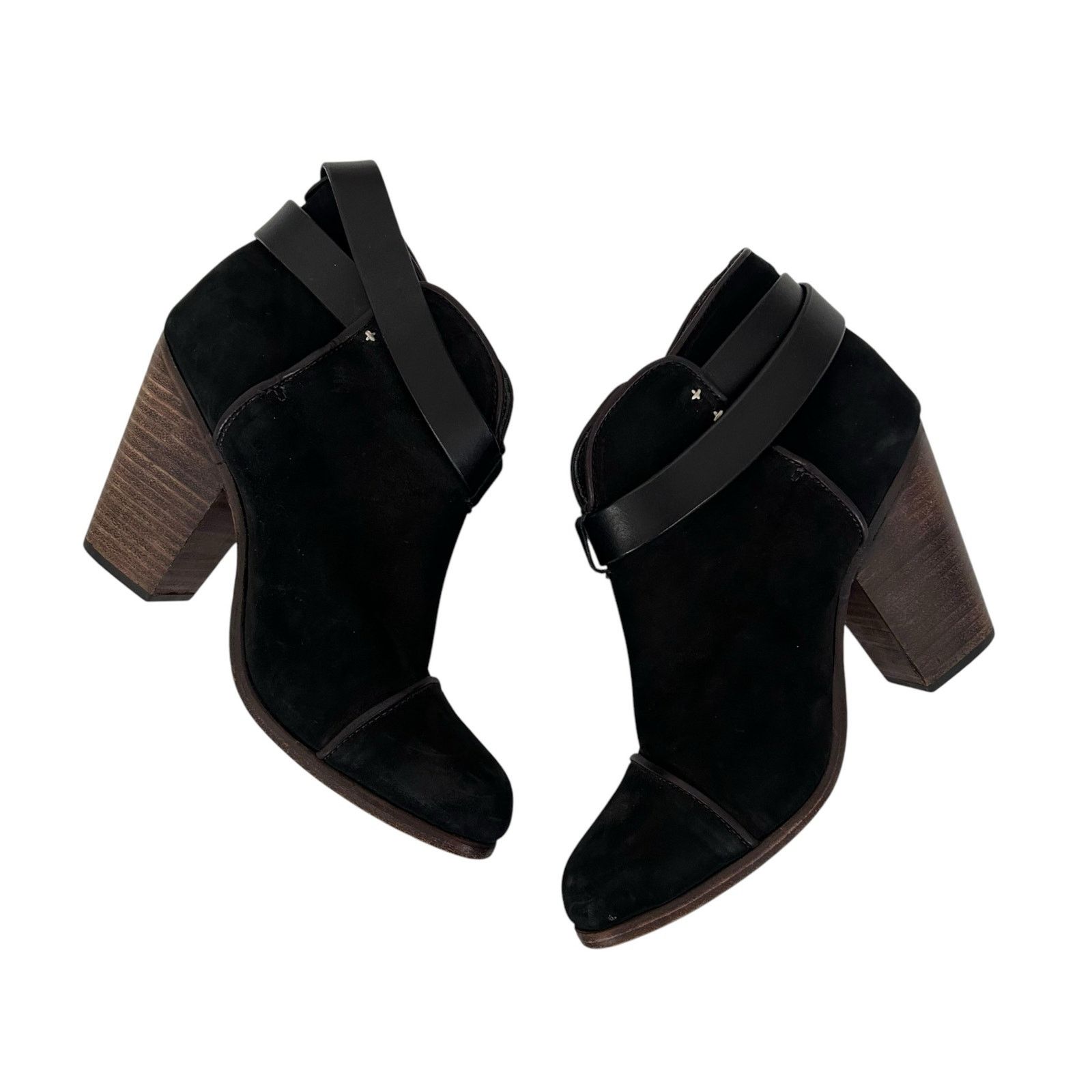Rag & Bone Rag & Bone Harrow Black Leather Suede Heeled Boots Sz 7 Size US 7 / IT 37 - 8 Thumbnail