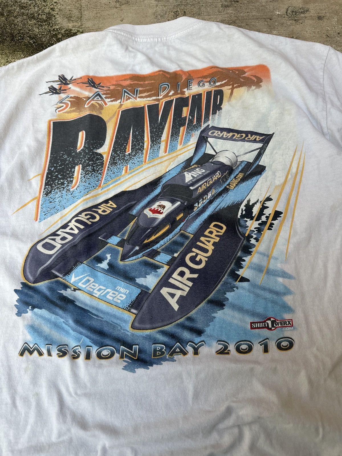 NASCAR × Vintage Vintage 90s white NASCAR Racing Soeed Boating Tshirt Size US L / EU 52-54 / 3 - 2 Thumbnail