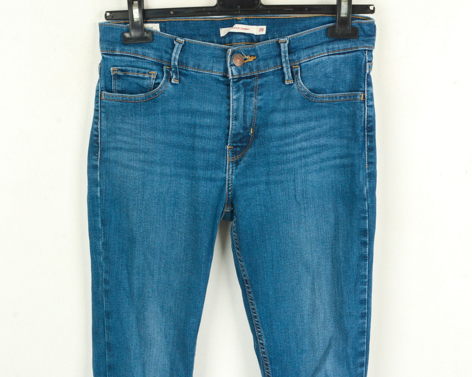 Levi's BIG E 710 Super Skinny Women W29 L30 Pants Jeans Trousers Size 29" - 3 Thumbnail