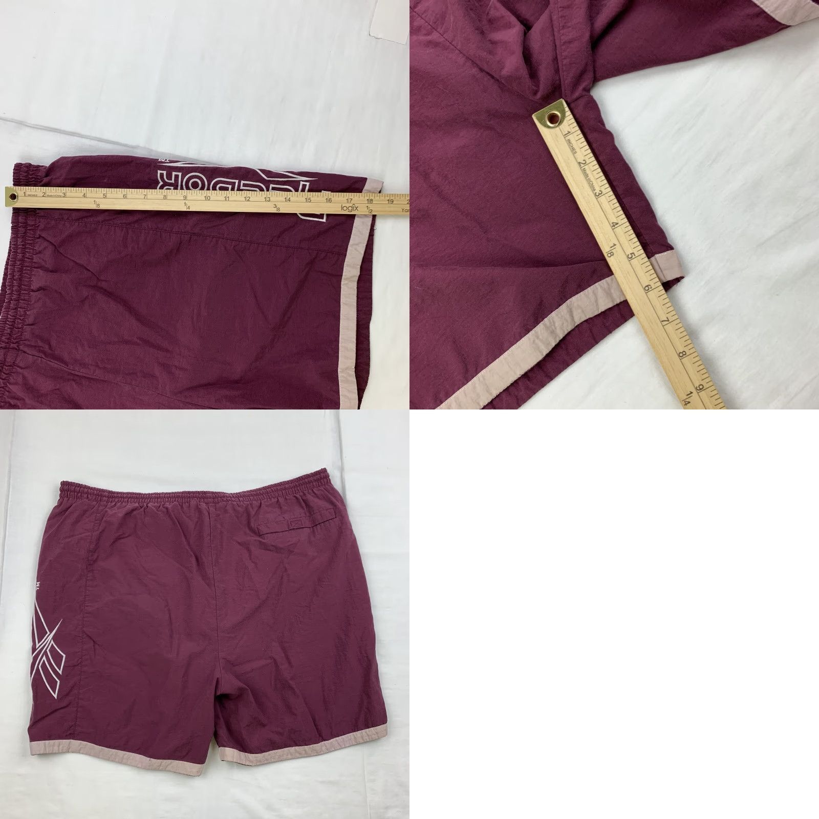 Reebok Vintage Reebok Swim Trunks Adult Medium Red Swimsuit Spellout 90s Shorts Beach Size US 31 - 8 Thumbnail