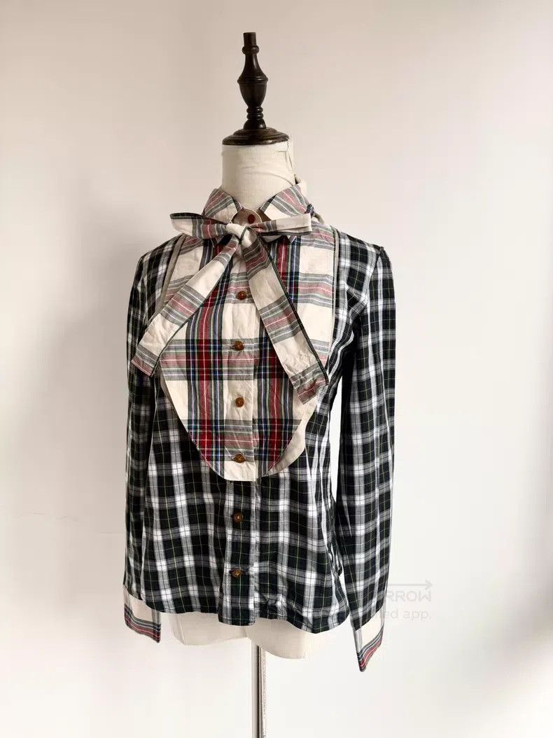 Vivienne Westwood Vivienne Westwood Plaid color block bow shirt Size M / US 6-8 / IT 42-44 - 2 Thumbnail