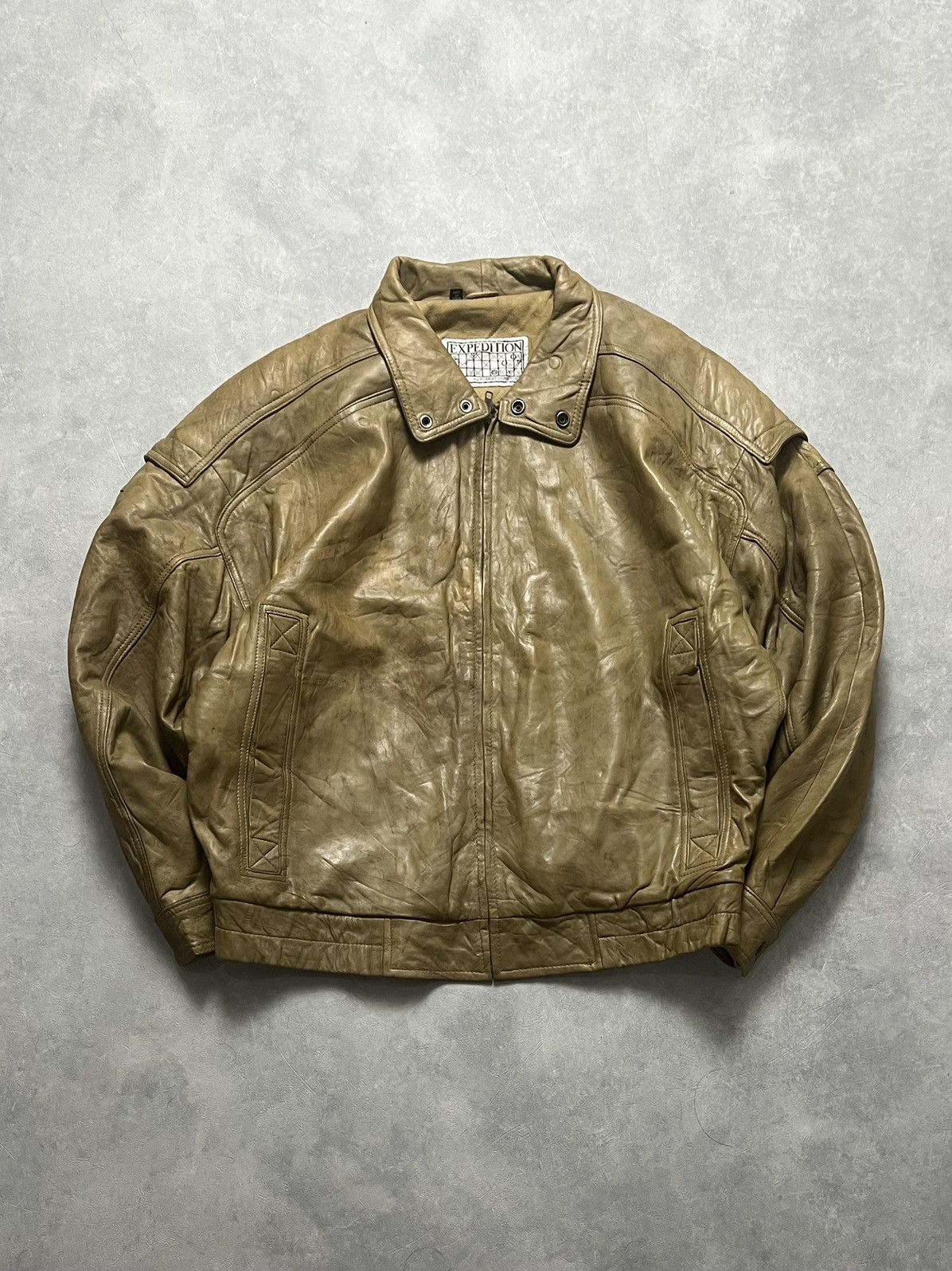 Genuine Leather Expedition by Robert Comstock Bomber Leather Jacket Size US L / EU 52-54 / 3 - 1 Thumbnail