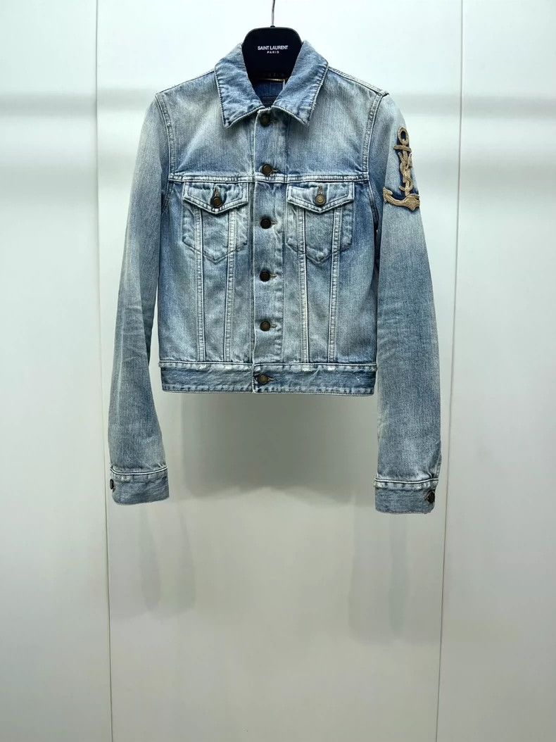 Yves Saint Laurent saint laurent Anchor denim jacket 2501-Nextarrow Size US S / EU 44-46 / 1 - 1 Thumbnail