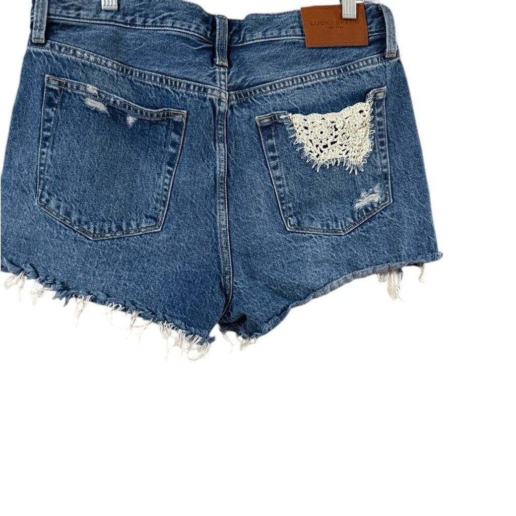 Lucky Brand Lucky Brand Blue Fitted Jean Shorts Size 31" - 9 Thumbnail