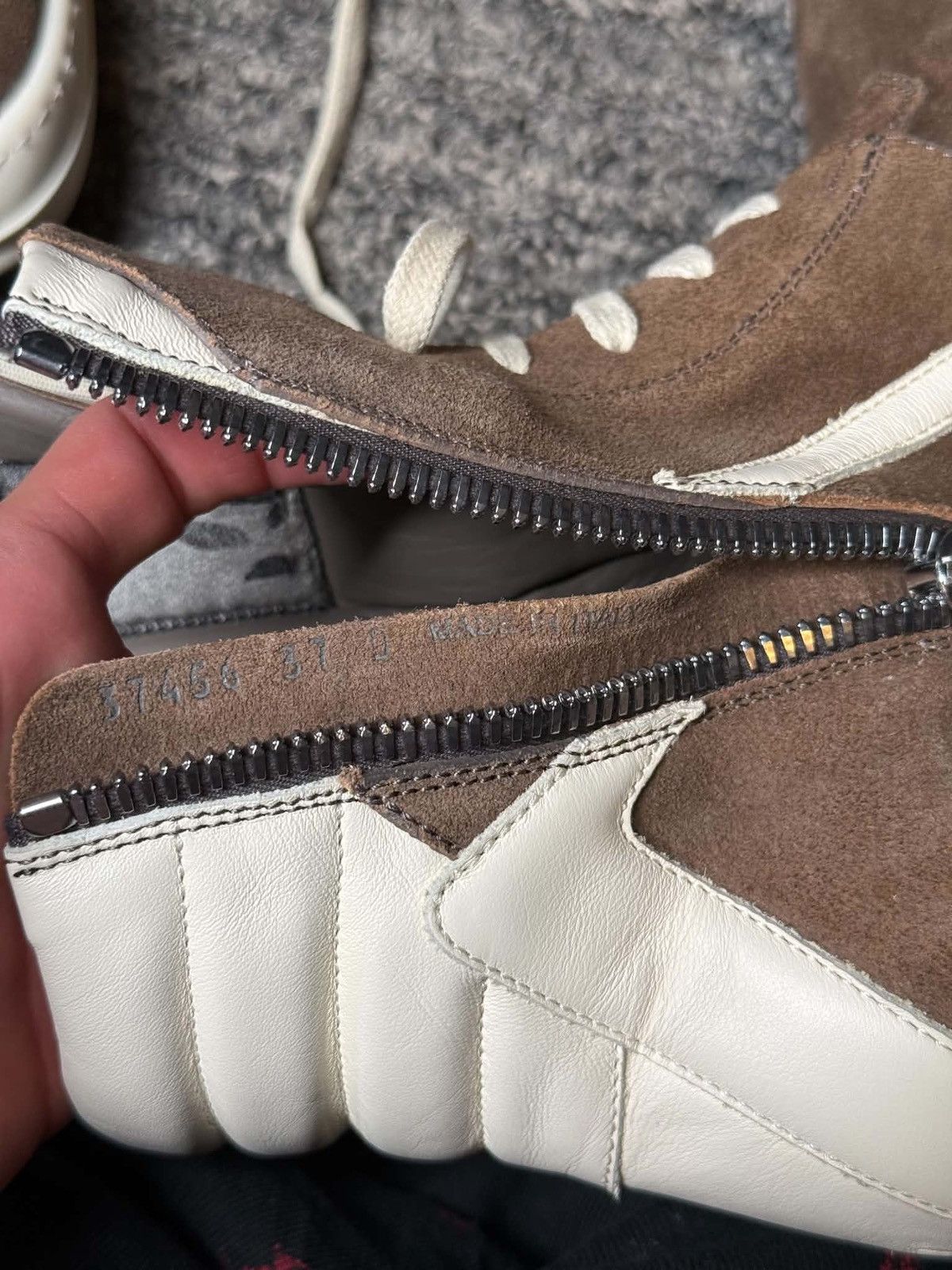 Rick Owens 2017 Rick Owens Geobasket Brown/Milk Size US 5.5 / IT 35.5 - 9 Thumbnail