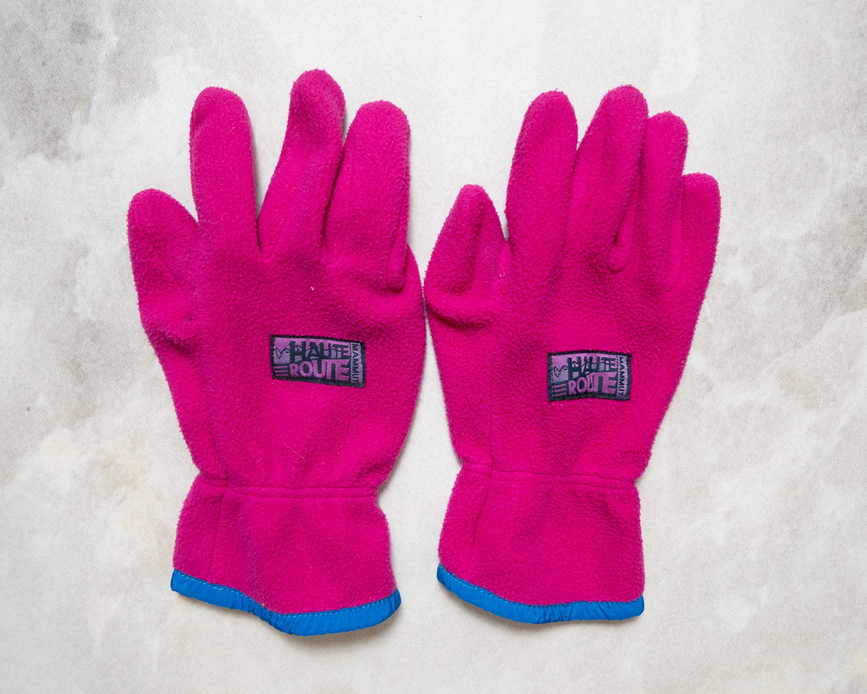Vintage 80s Mammut Fleece Gloves Ski Outdoor