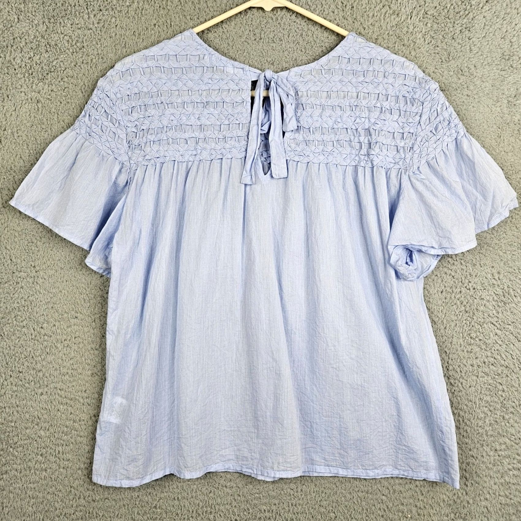 Vintage VINTAGE MERLETTE Lisse Chambray Smocked blue Women’s Blouse XS Shirt Adult XS Blue Solid 90s Mens Boys Girls Size XS / US 0-2 / IT 36-38 - 7 Thumbnail