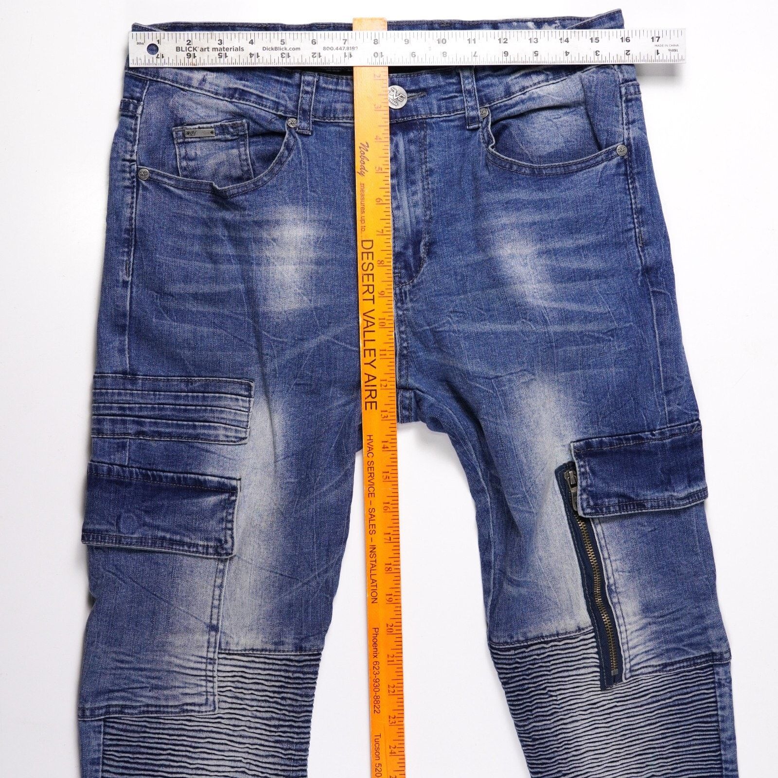 Other 19V69 Italia Denim Slim Skinny Jeans Straight Pants W34 L32 Size 34" / US 12 / IT 48 - 2 Thumbnail