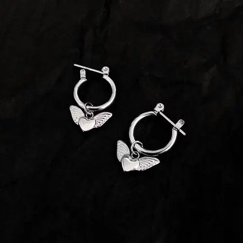 Jewelry × Vintage Love Wings Titanium Steel Earrings Size ONE SIZE - 4 Thumbnail