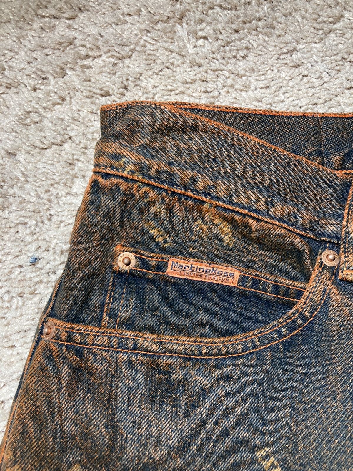 Martine Rose New SS25 Martine Rose Brown Rust Laser Relaxed Jeans 2025 MR Size US 30 / EU 46 - 4 Thumbnail