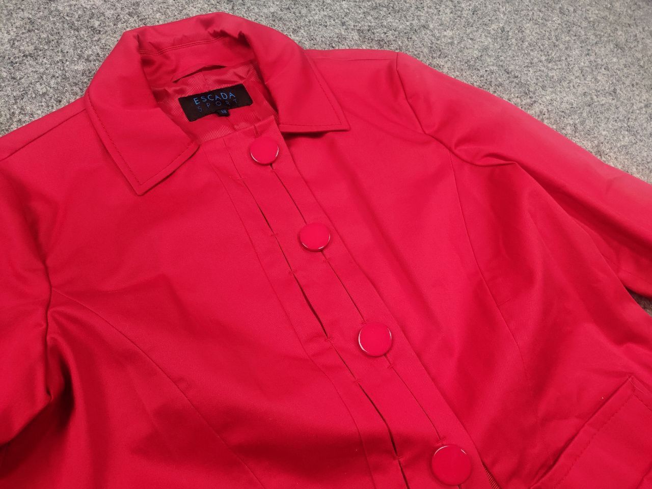 Escada Escada Sport Vintage Design Red Cotton Button Blazer Jacket Size M / US 6-8 / IT 42-44 - 6 Thumbnail