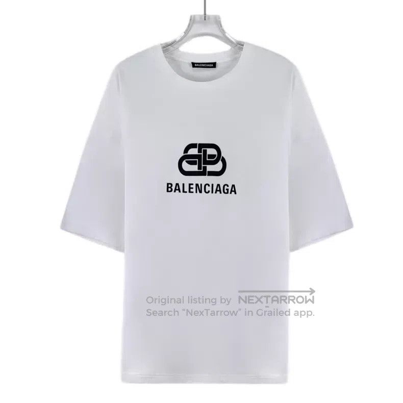 Balenciaga Balenciaga White logo letter printed cotton round neck sho Size US XS / EU 42 / 0 - 1 Thumbnail