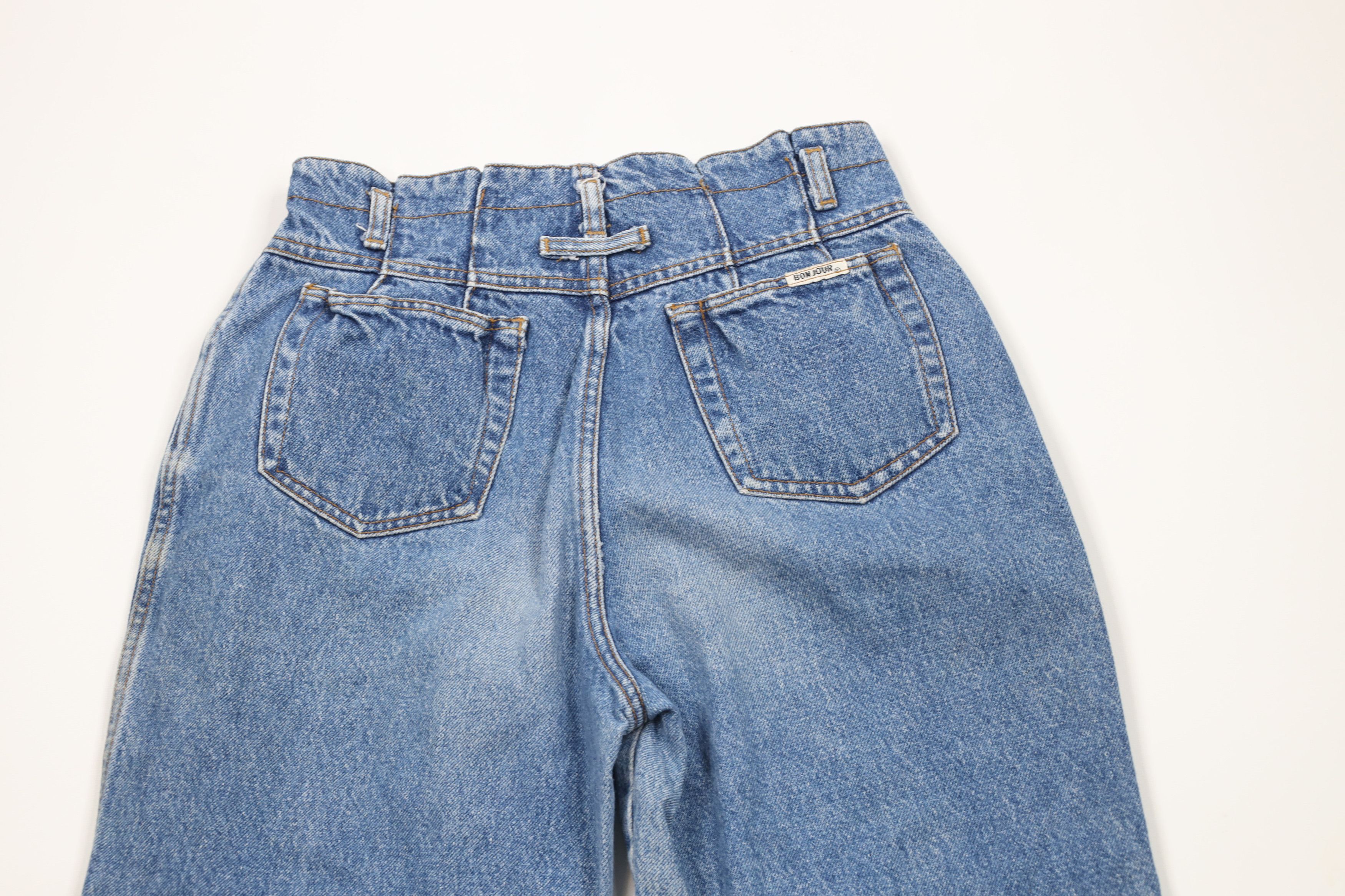 Vintage Vintage 90s Streetwear Tapered Leg Denim Jeans Blue Cotton Size 27" / US 4 / IT 40 - 13 Thumbnail