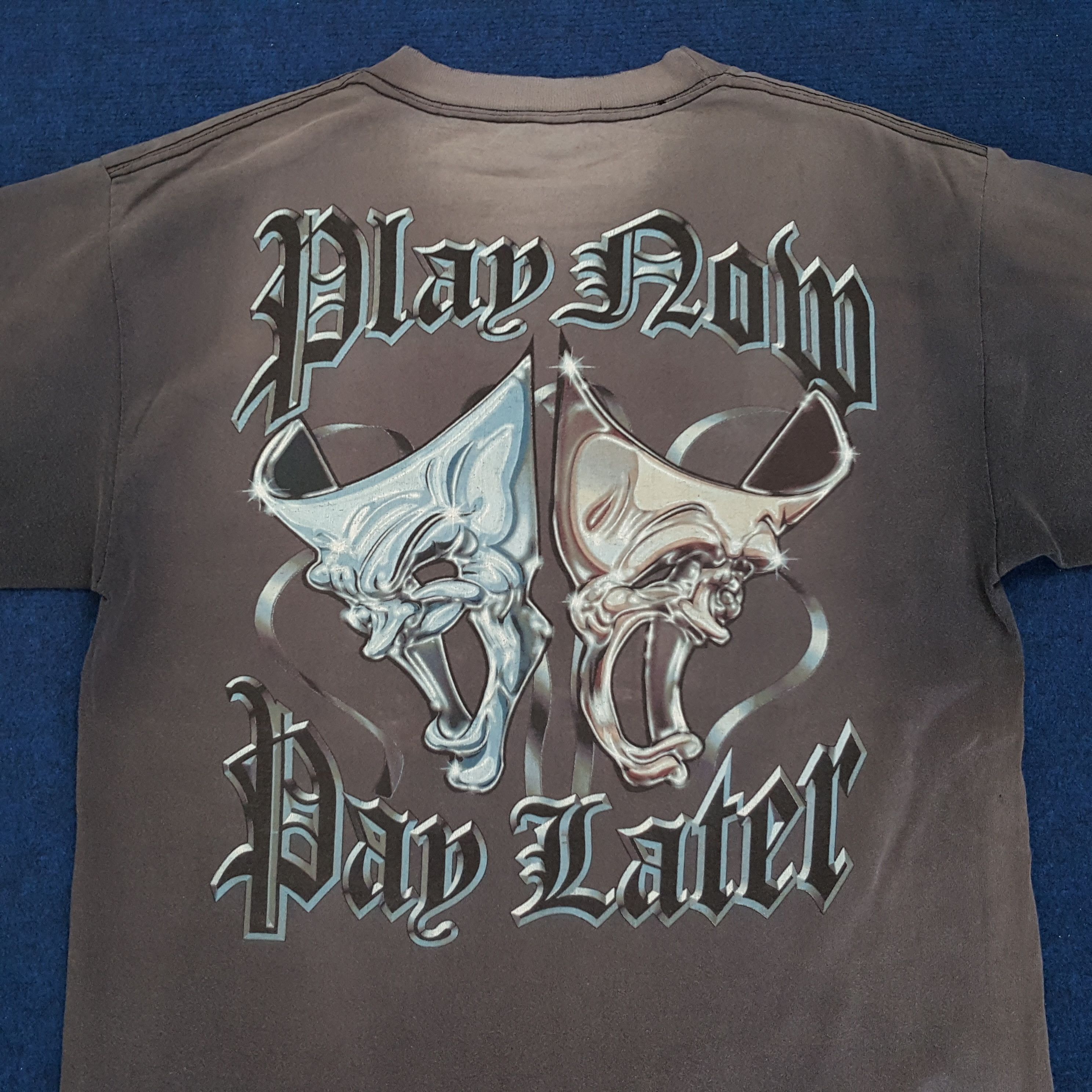 Band Tees × Vintage Vintage ROLLIN HARD Backprint Faded Distressed T-shirt Size US L / EU 52-54 / 3 - 2 Thumbnail