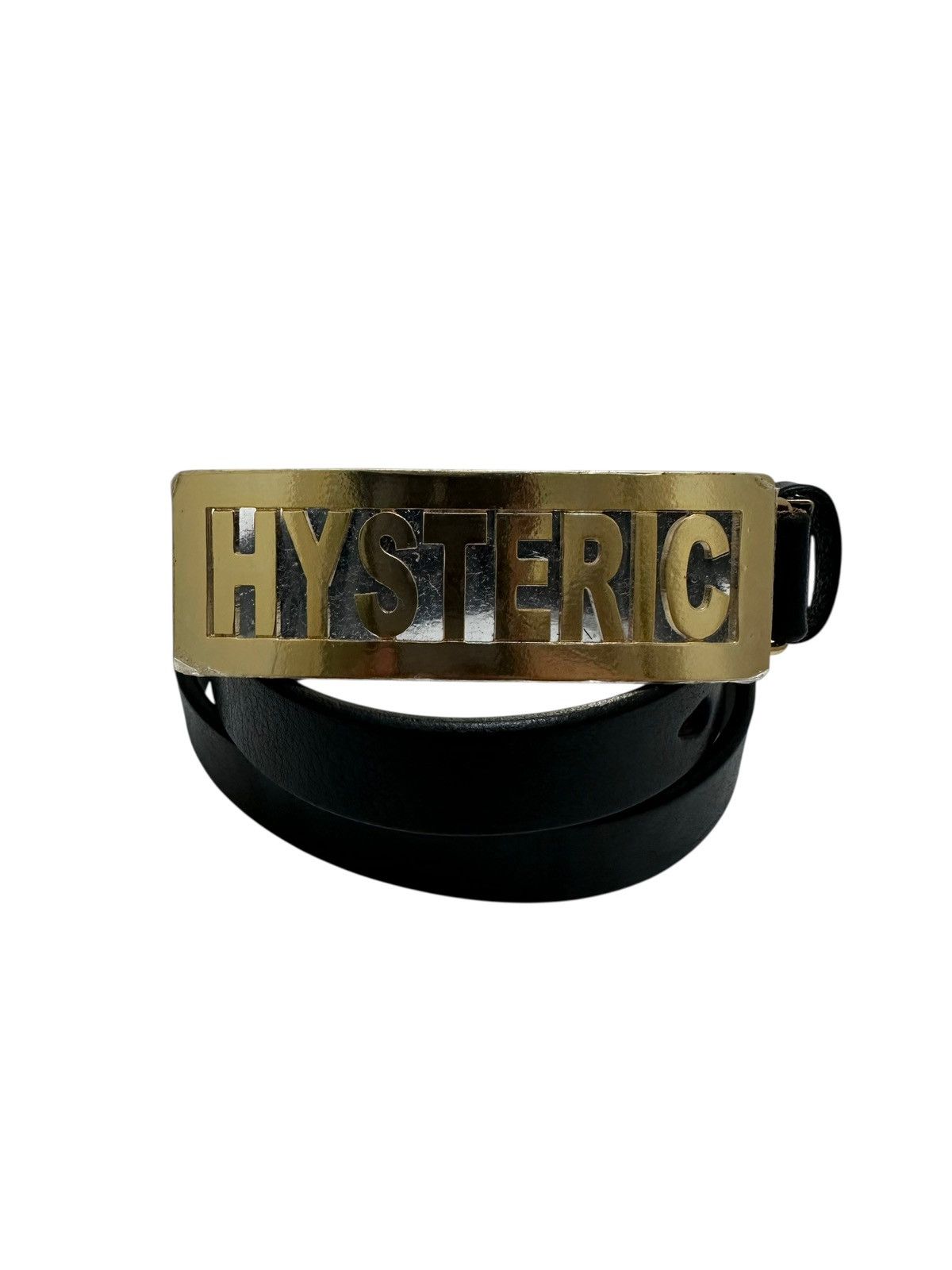 Hysteric Glamour × Japanese Brand × Vintage Vintage Japan Hysteric Glamour Gold Plated Leather Belt Size ONE SIZE - 1 Thumbnail