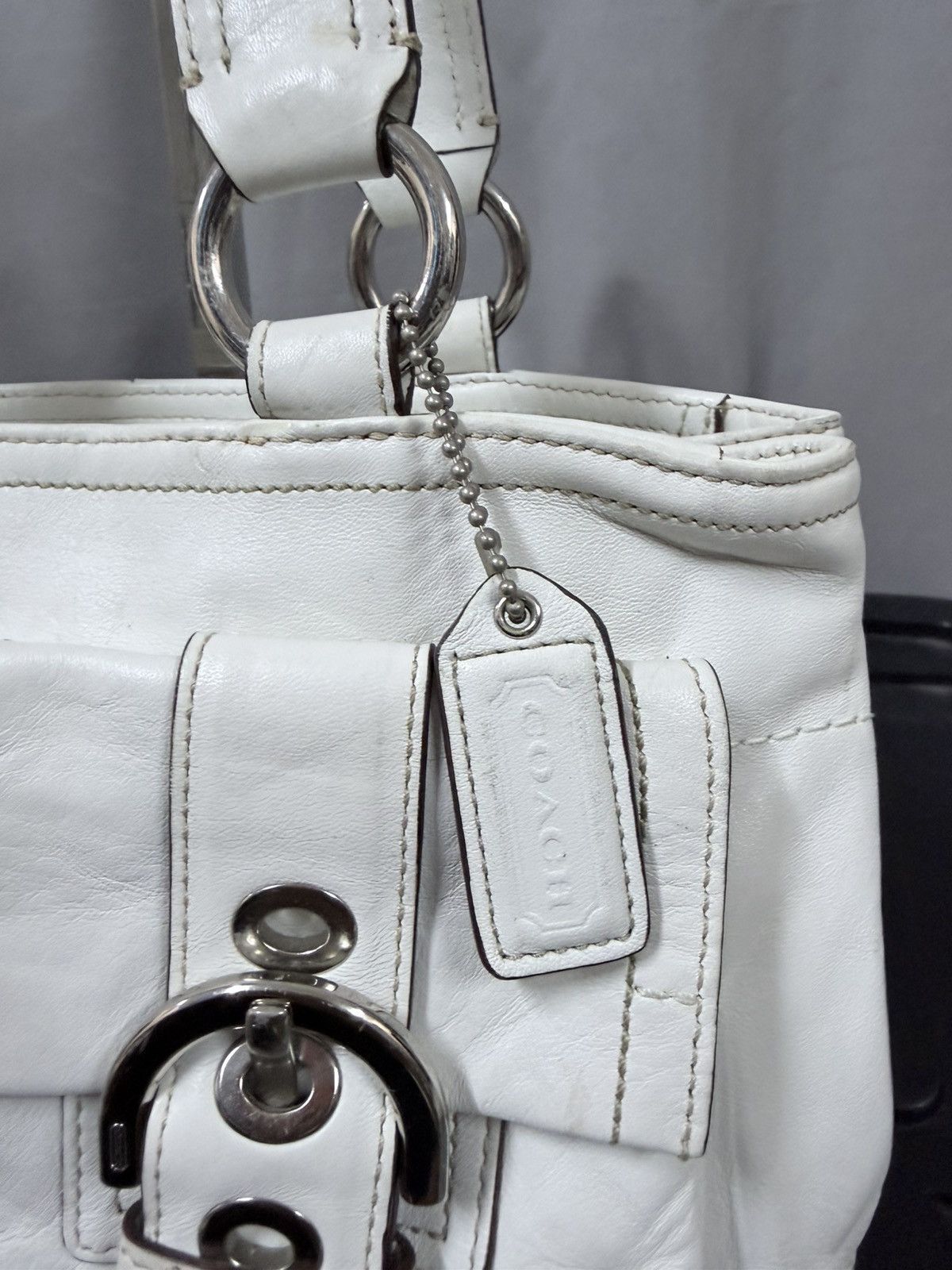 Coach Coach Hamilton Hobo Leather White Bag Size ONE SIZE - 20 Thumbnail