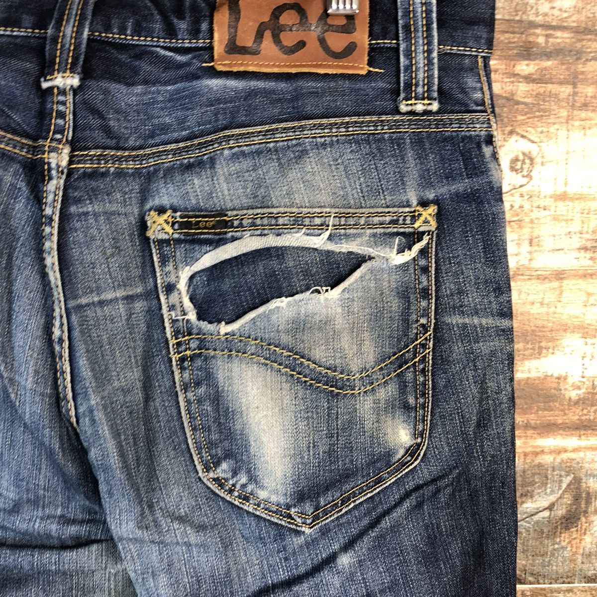 Lee Lee Black Distressed Denim Pants #A2136 Size US 32 / EU 48 - 17 Thumbnail