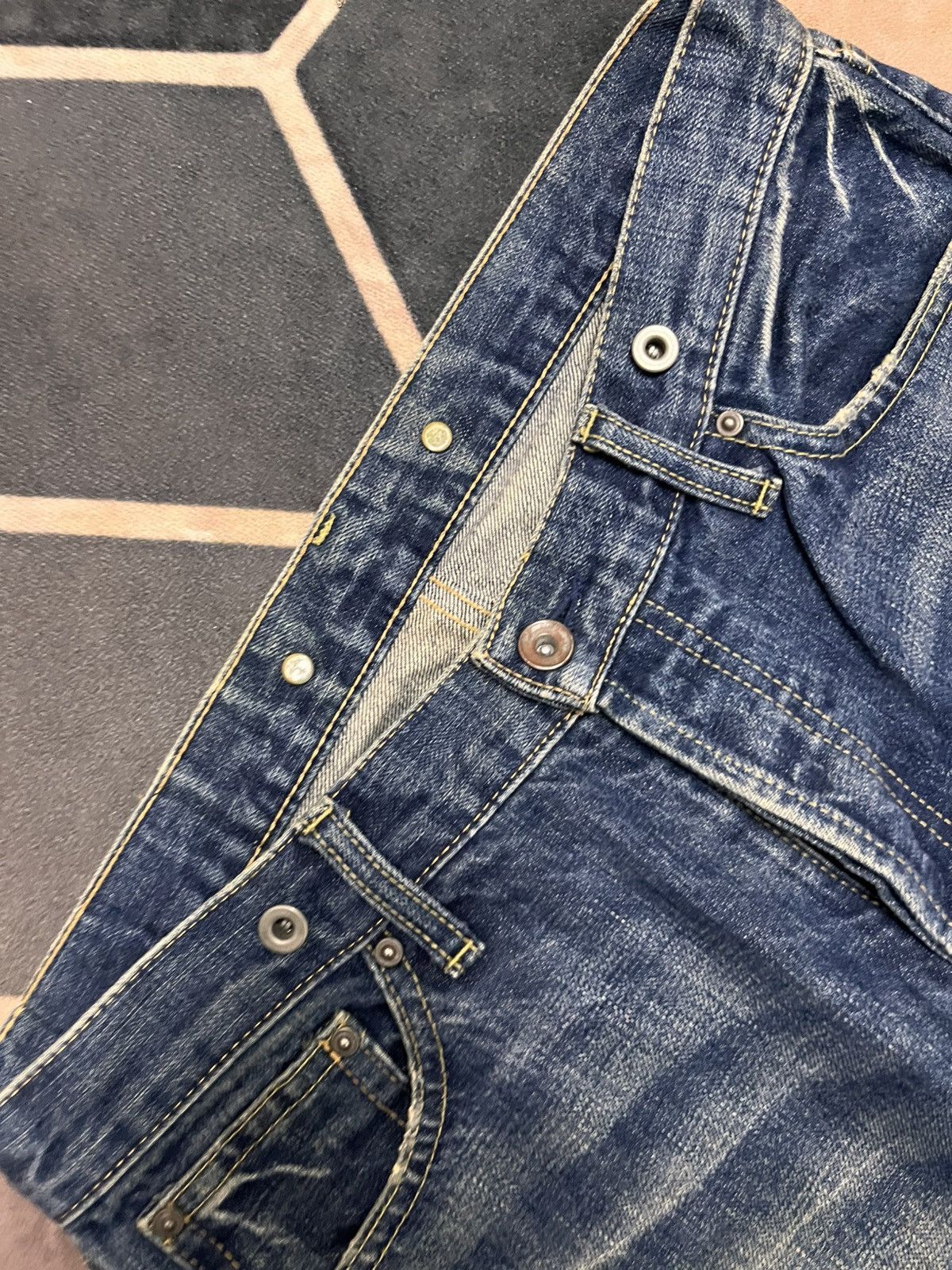 Japanese Brand journal standard distressed selvedge vintage big e style Size US 32 / EU 48 - 10 Thumbnail