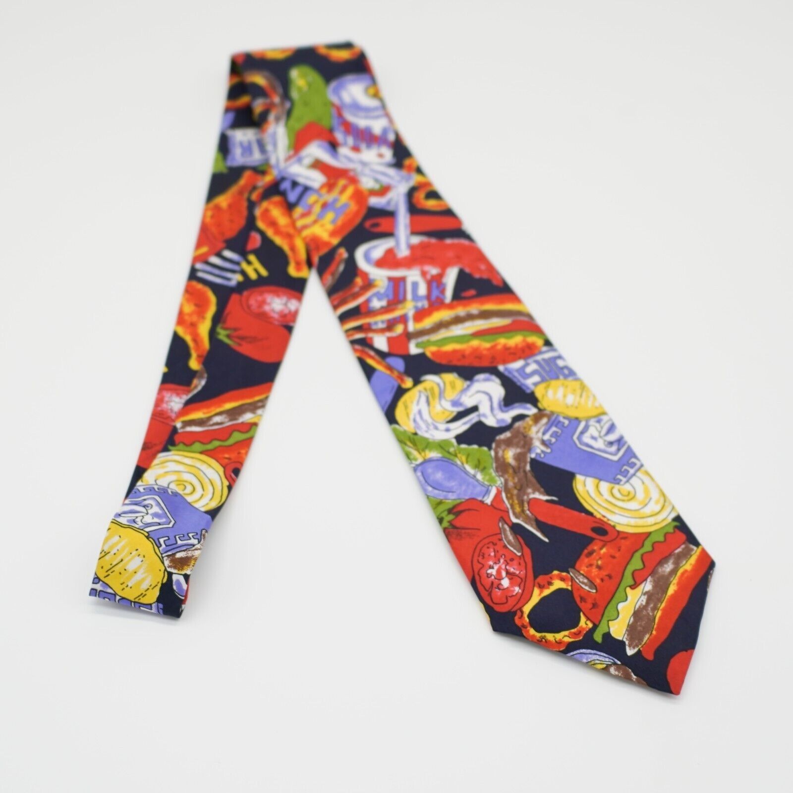 NEXT Next Exit Food Burger Black Multi-Colored Novelty Print Long Size ONE SIZE - 6 Thumbnail