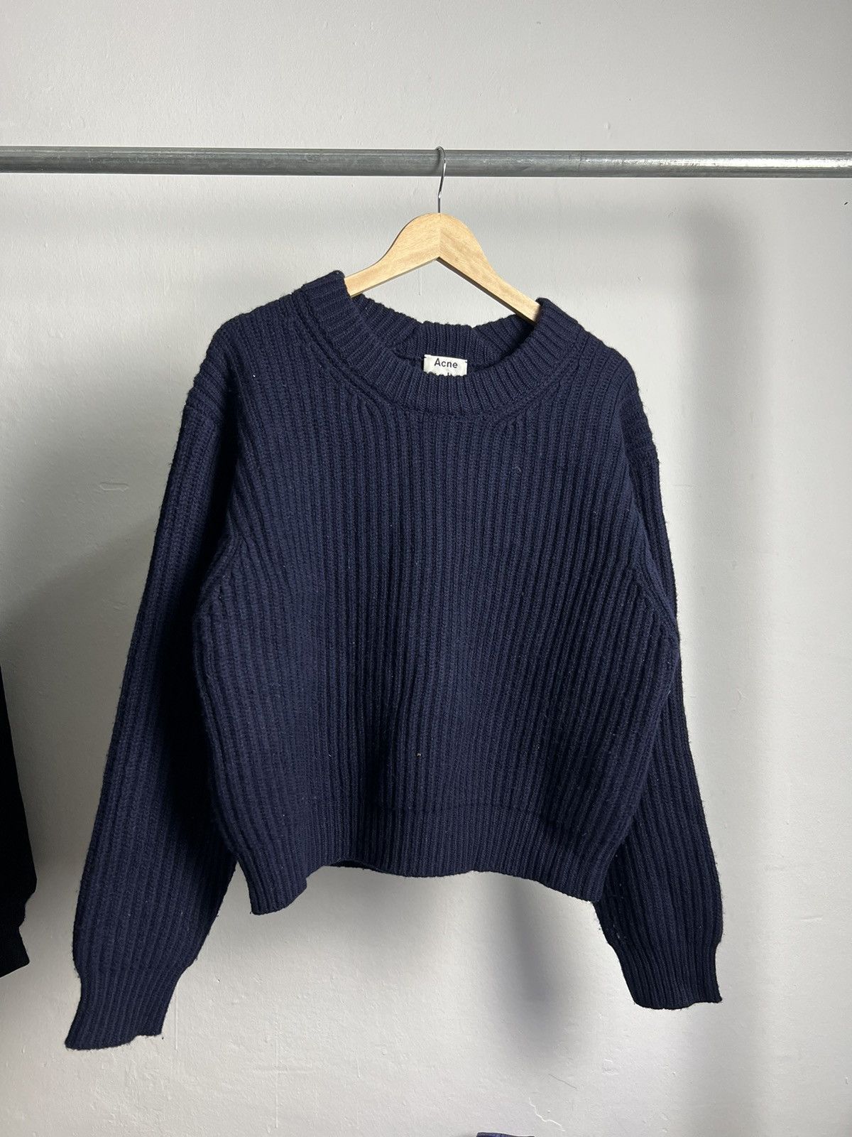 Acne Studios PAW18 Acne Studios Knit Sweater Dark Blue Size US S / EU 44-46 / 1 - 1 Thumbnail