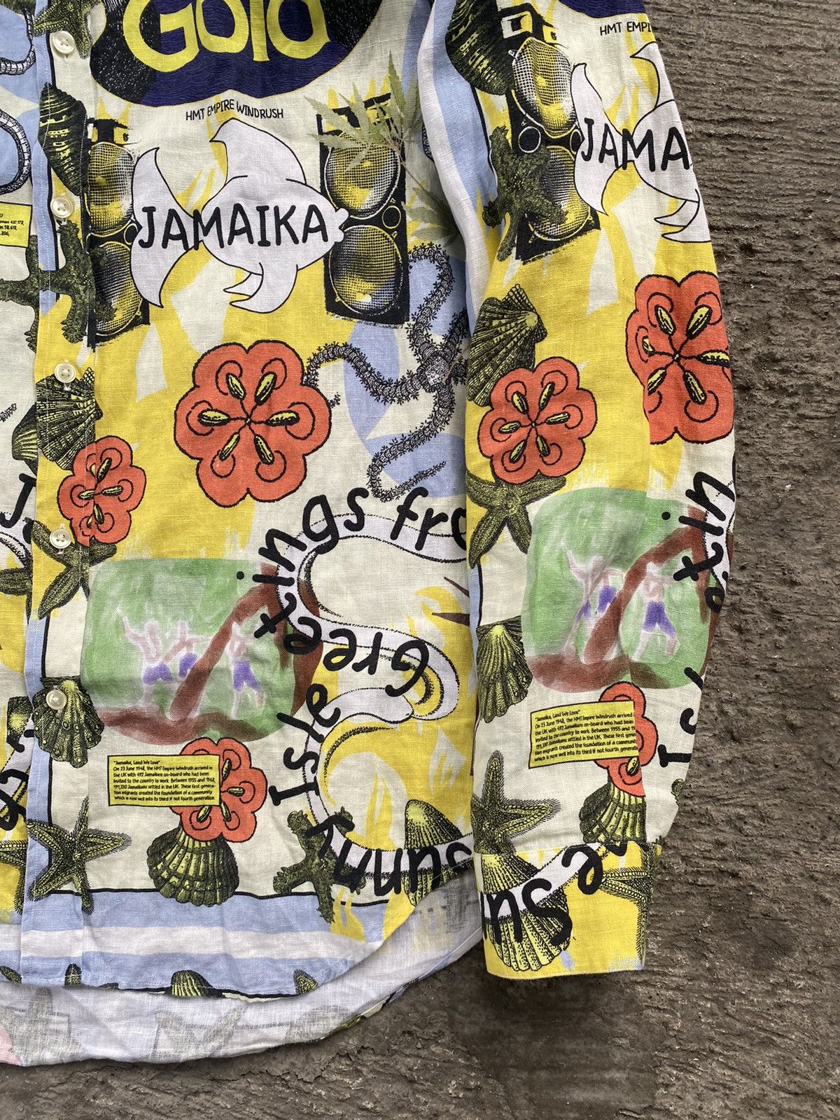 Martine Rose Martine Rose Jamaika Printed Linen Shirt Size US M / EU 48-50 / 2 - 4 Thumbnail