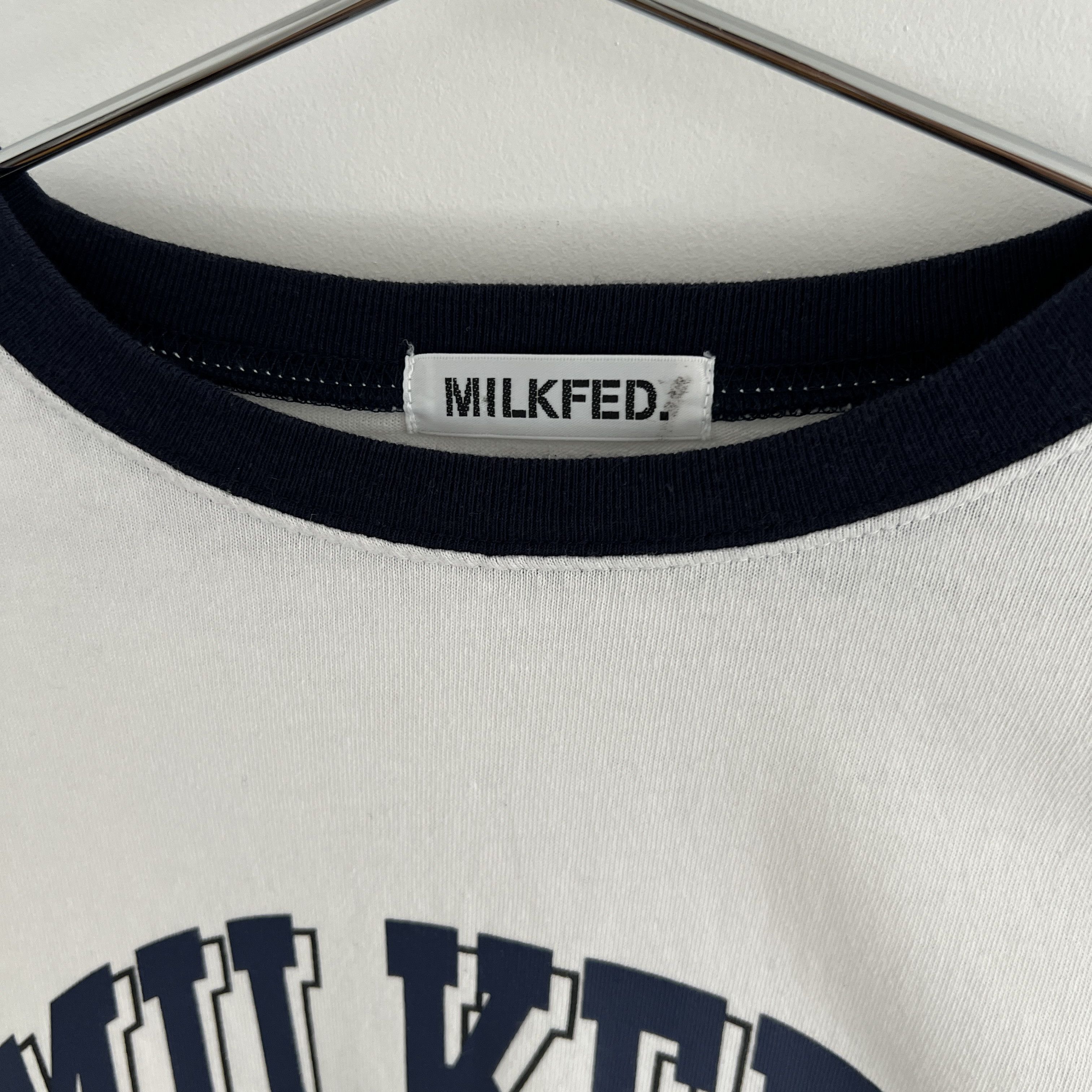 MILKFED Milkfed. 1995 Collegiate Ringer Long Sleeve Size ONE SIZE - 2 Thumbnail