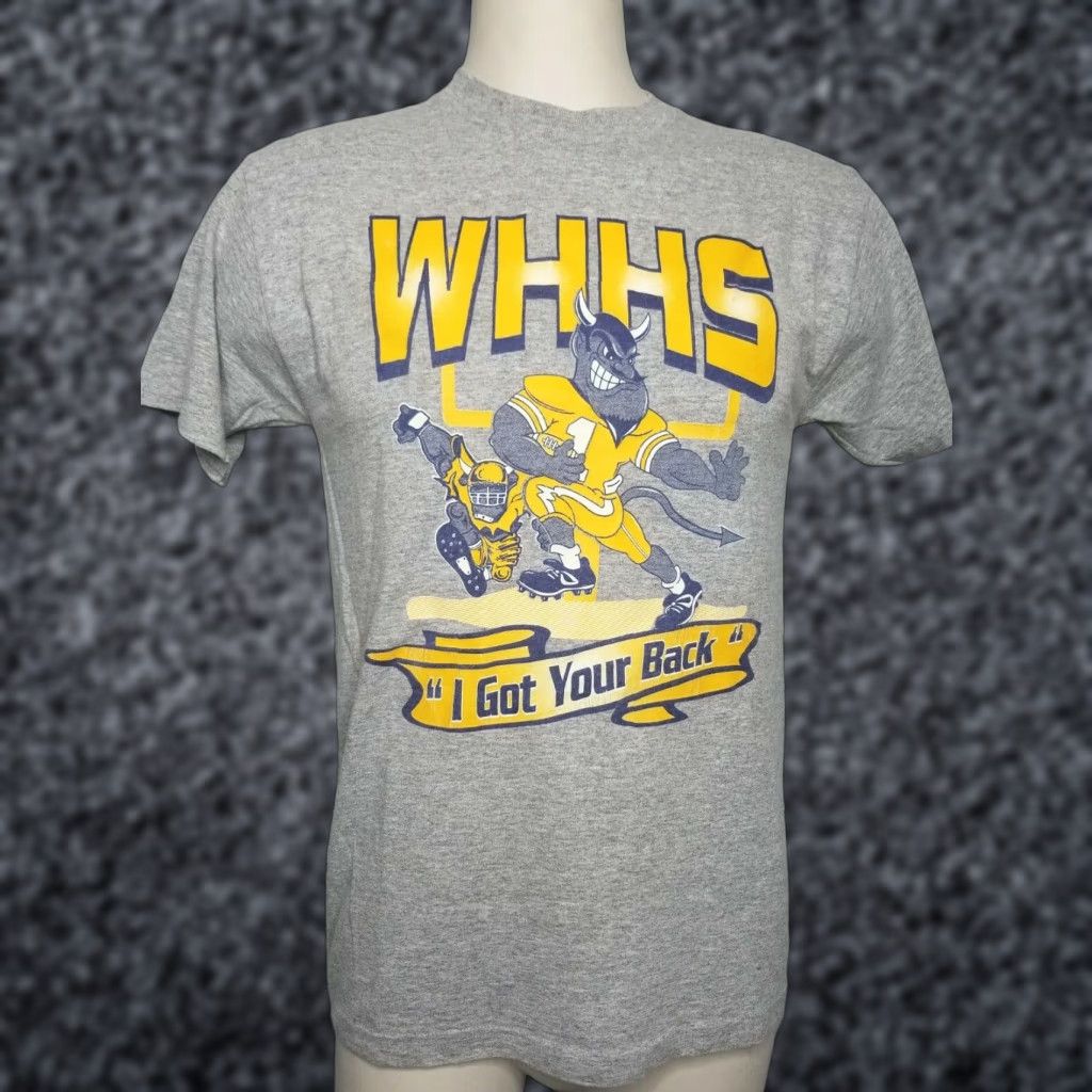 Fruit Of The Loom Retro Mens M WHHS Blue Devils 2003 Double Sided T Shirt Winter Haven FL Gray Cotton Crew Neck Short Sleeve M Shirt Mens 2003 90s Size US M / EU 48-50 / 2 - 1 Thumbnail