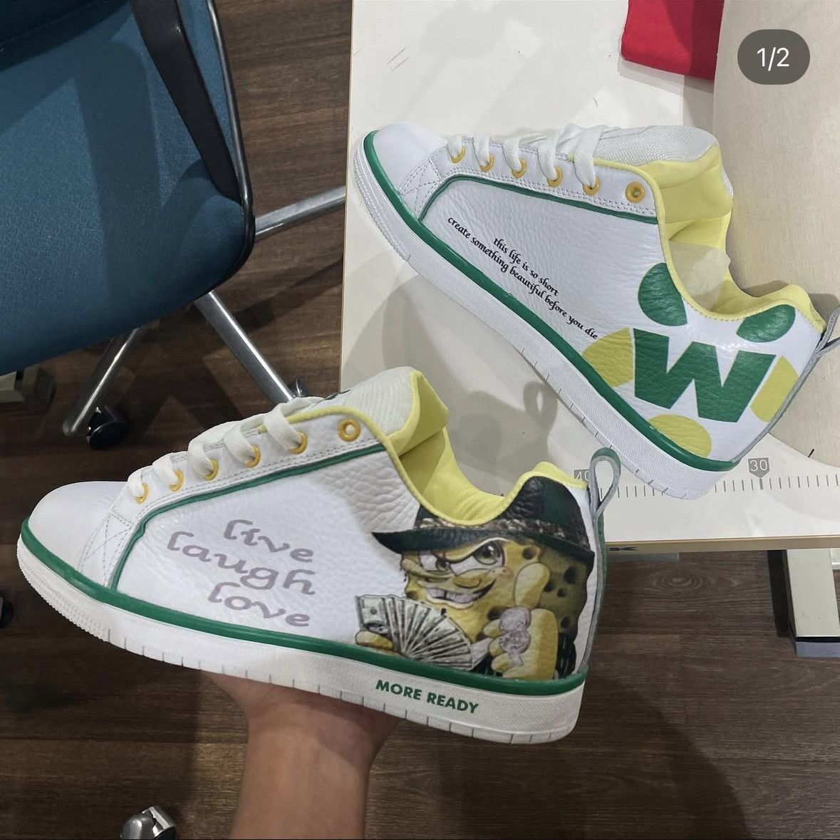 Asspizza × Designer × Japanese Brand Haunted Starbucks James Wallace SpongeBob skate shoes Size US 10 / EU 43 - 1 Thumbnail