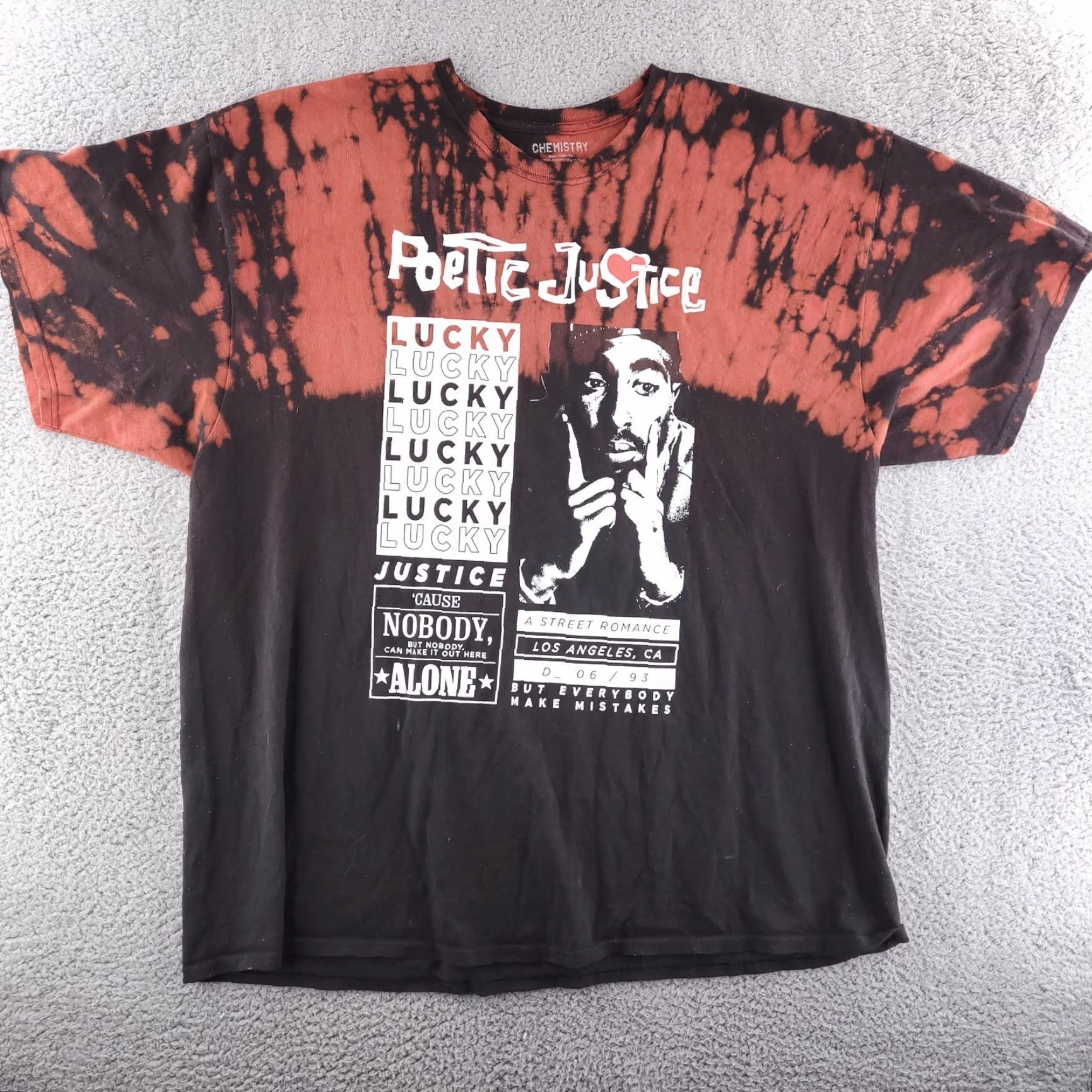 Vintage Chemistry Tupac Shirt Mens 3XL Black Short Sleeve Crew T-Shirt Size US XXL / EU 58 / 5 - 2 Thumbnail