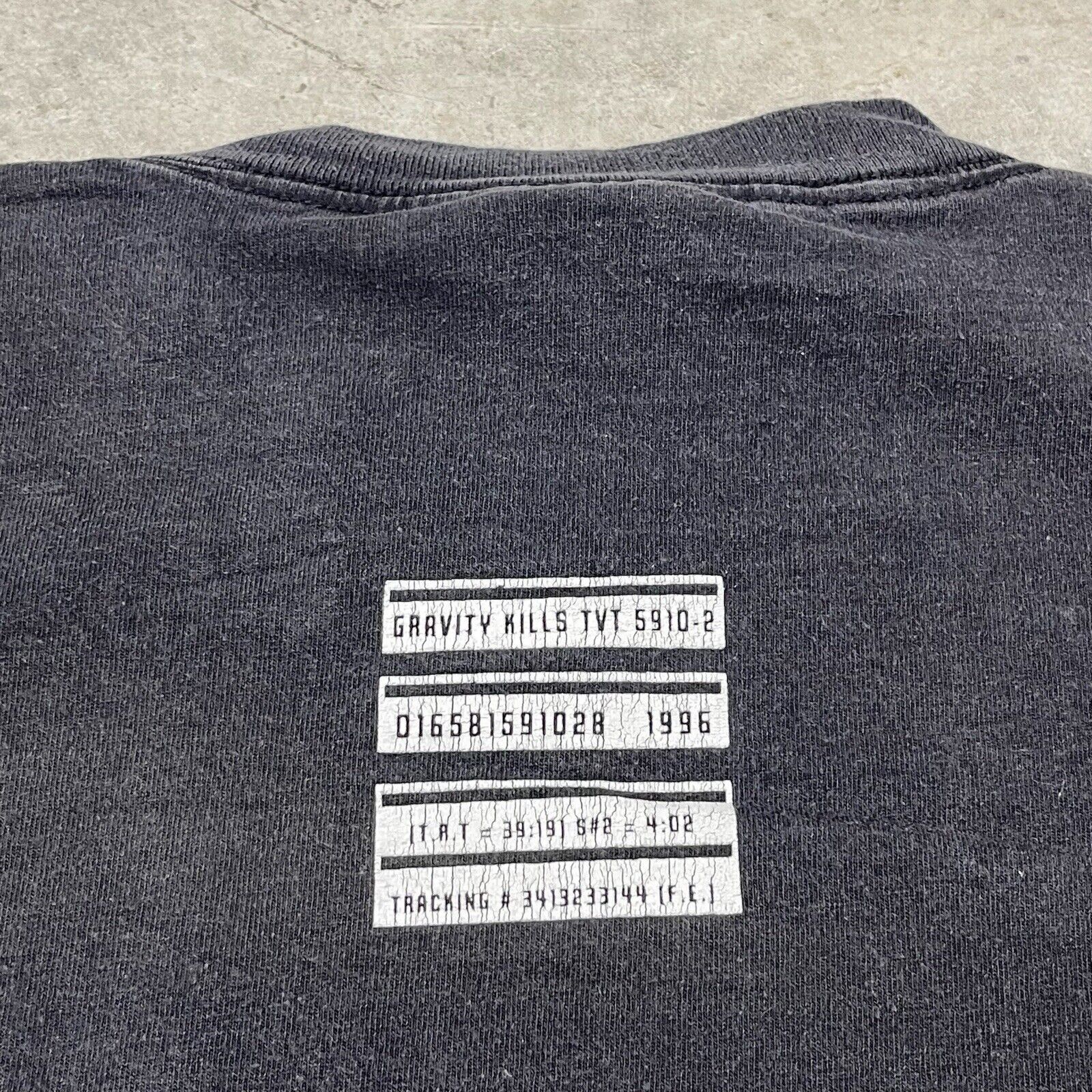 Band Tees × Giant × Vintage Vintage 90s Gravity Kills Tour Band Tee Faded Black T Shirt Size US XL / EU 56 / 4 - 4 Thumbnail