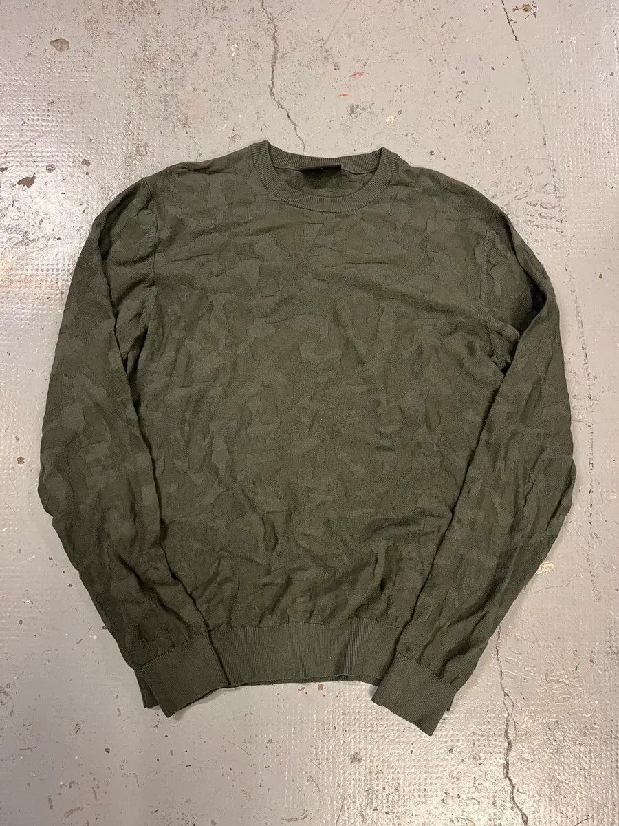 Emporio Armani SS2020 Emporio Armani Military Relief Green Sweater Size US S / EU 44-46 / 1 - 4 Thumbnail