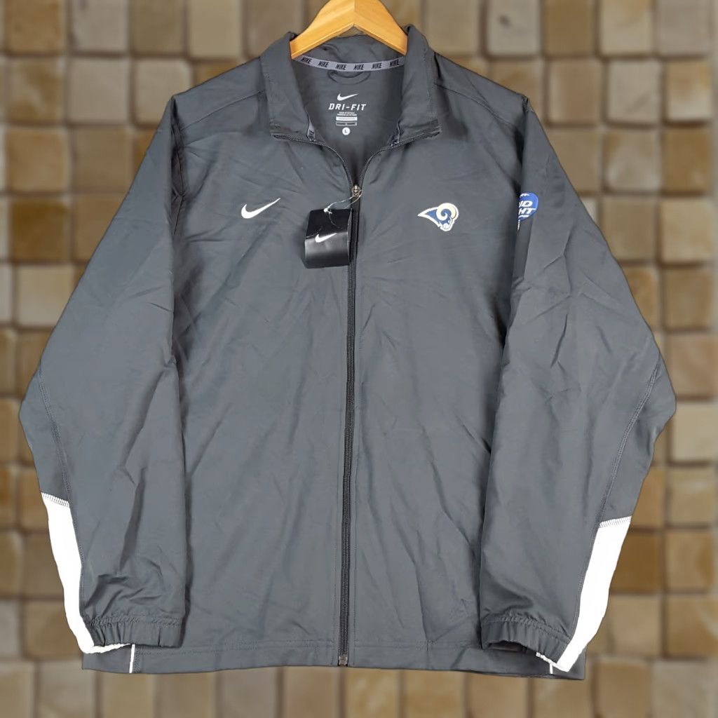 Nike Nike Dri-Fit St Louis Rams Zip Up Track Jacket NFL Football Windbreaker Jacket Men L Gray Size US L / EU 52-54 / 3 - 1 Thumbnail